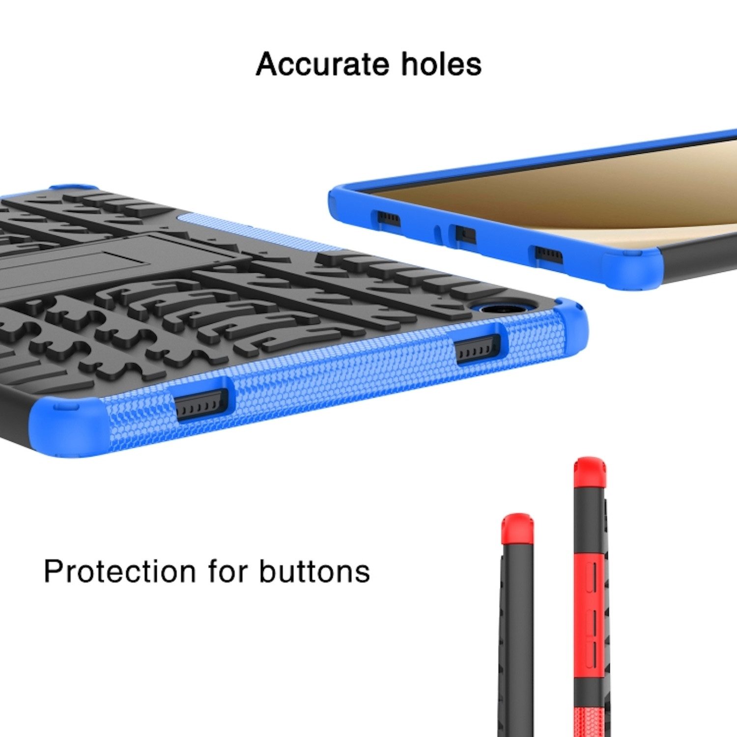 Wigento Tablet-Hülle Für Samsung Galaxy Tab A9 Plus aufstellbare Textur TPU PC Tablet Hülle