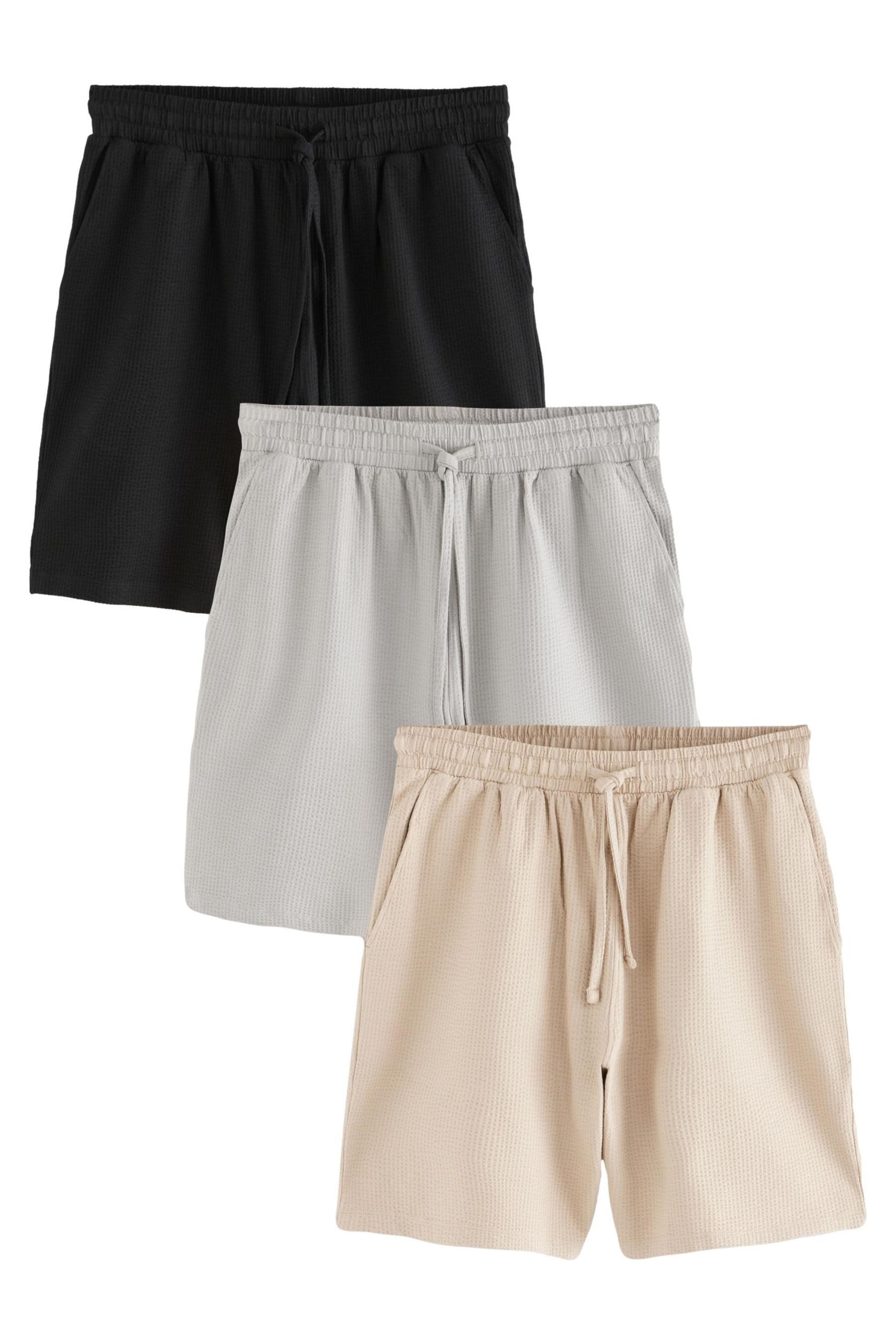 Pyjamahose Seersucker-T-Shirt und Shorts, 3er-Pack
