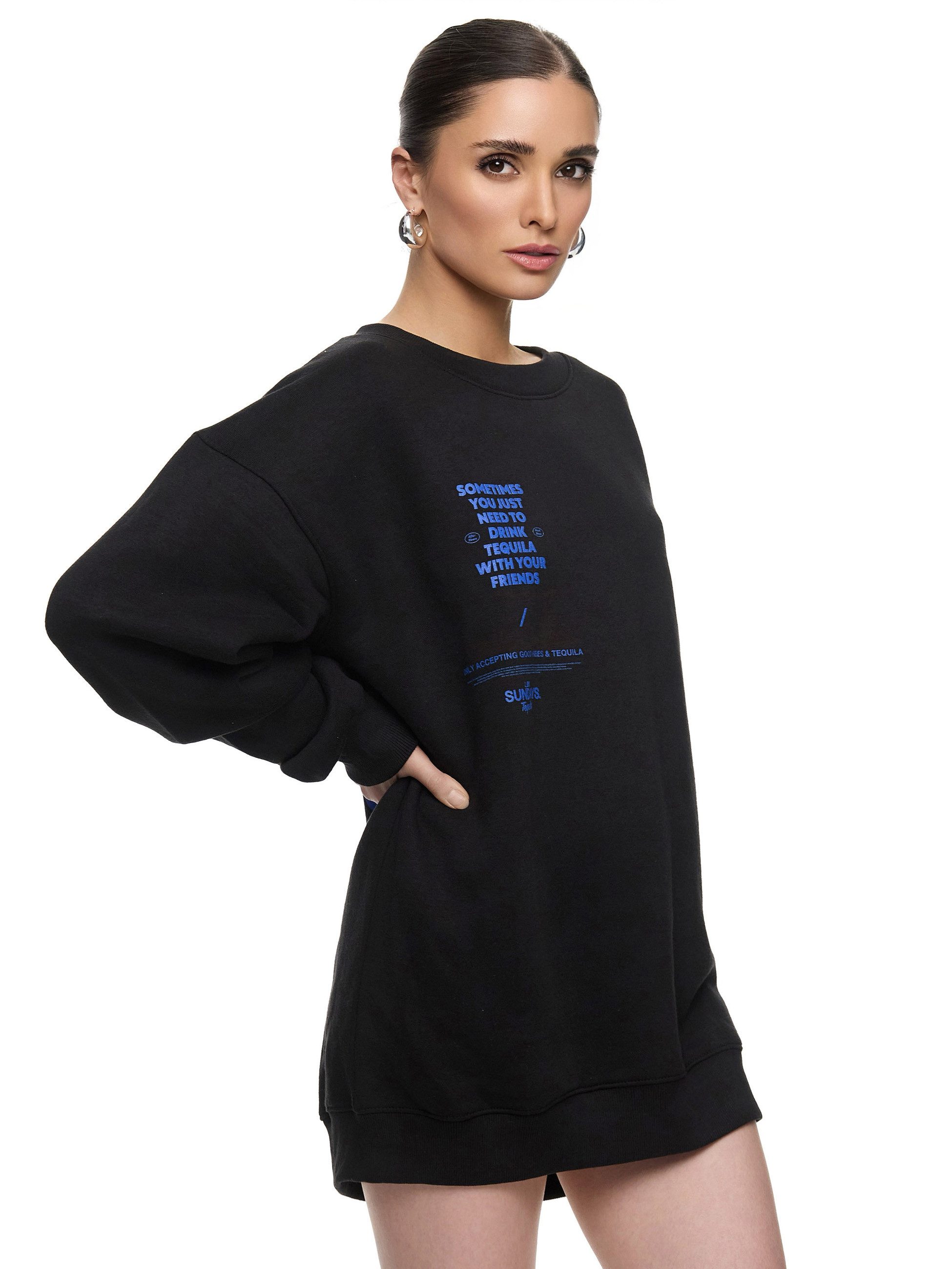 Worldclassca Sweatshirt Worldclassca Oversized Sweatshirt GOOD VIBES Print günstig online kaufen