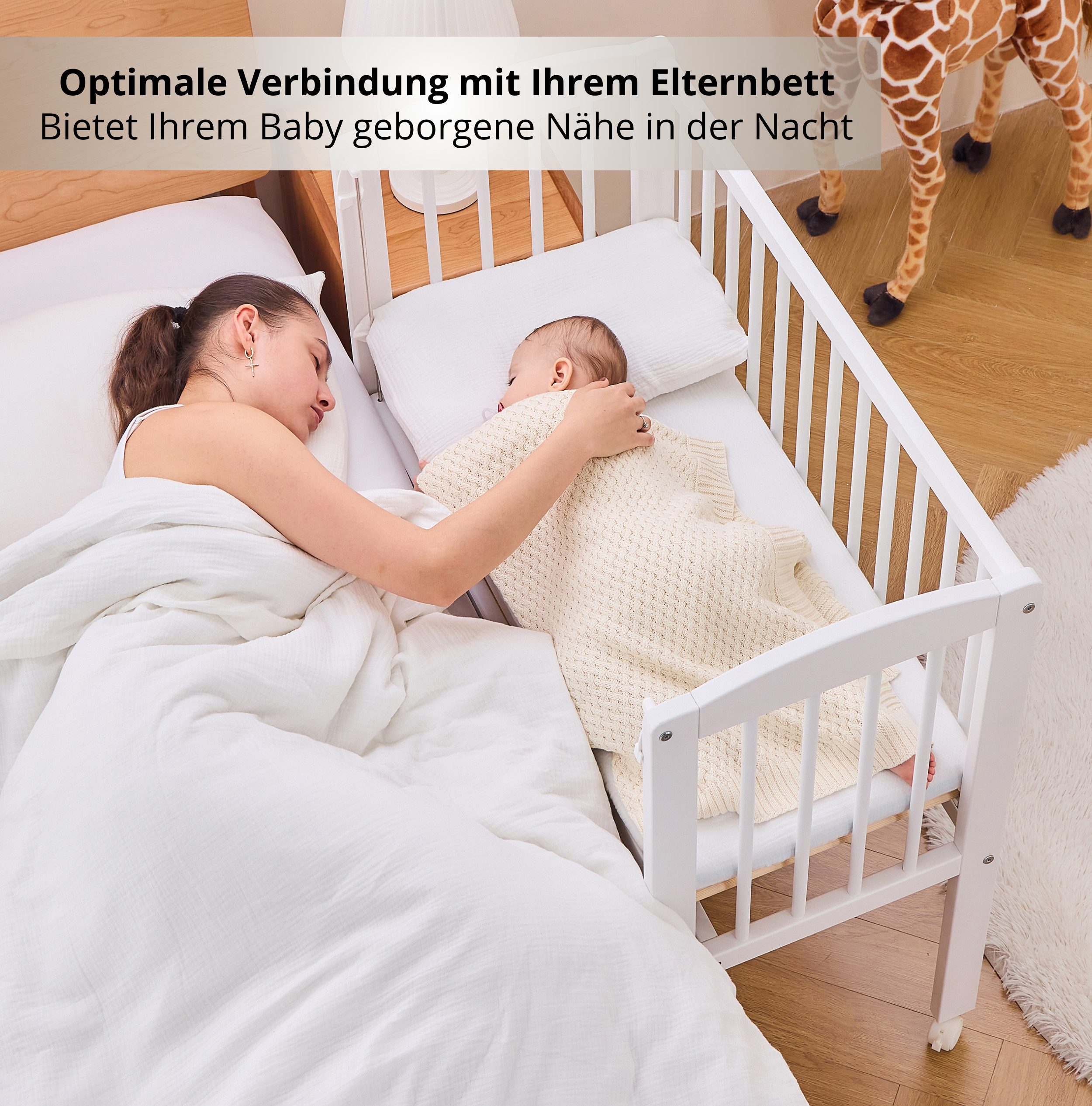 Alavya Home® Beistellbett LEROY 2 in1 günstig online kaufen