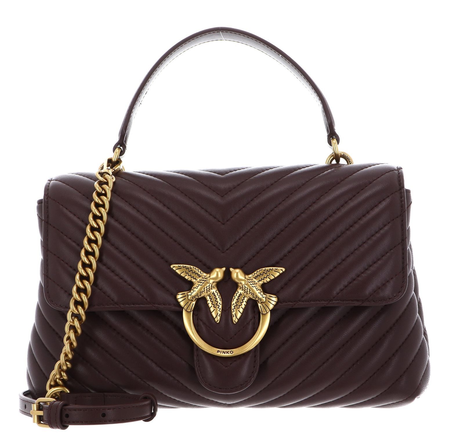 PINKO Handtasche Classic CL Sheep Nappa Chevron, aus echtem Schafsleder