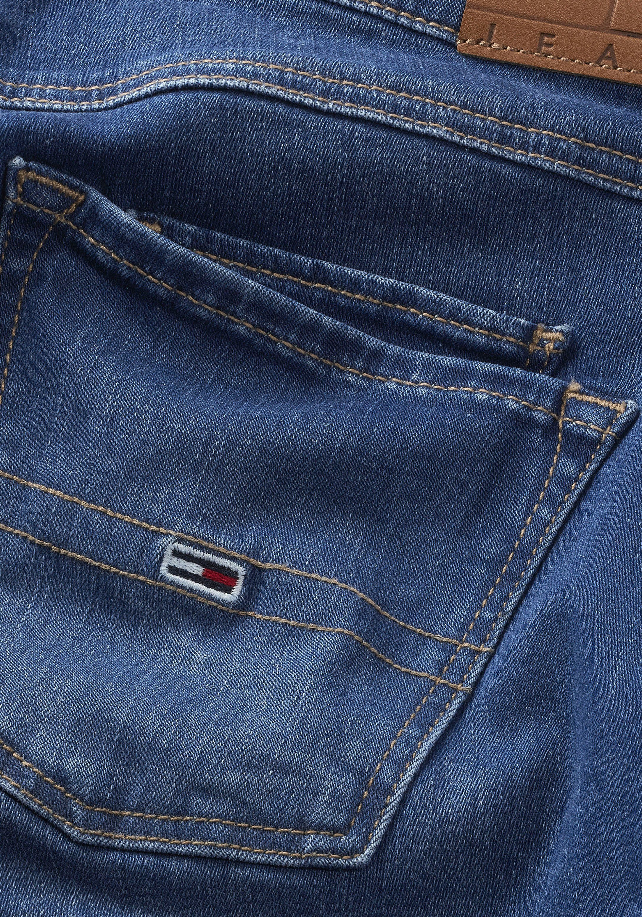 Tommy Jeans ZIP Lederlogopatch Skinny-fit-Jeans mit LW AH1239 SKN SCARLETT ANK