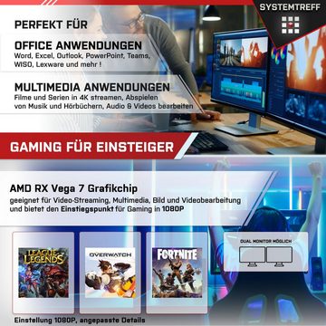 SYSTEMTREFF Basic Gaming-PC (AMD Ryzen 5 5500GT, RX Vega 7, 16 GB RAM, 512 GB SSD, Luftkühlung, Windows 11, WLAN)