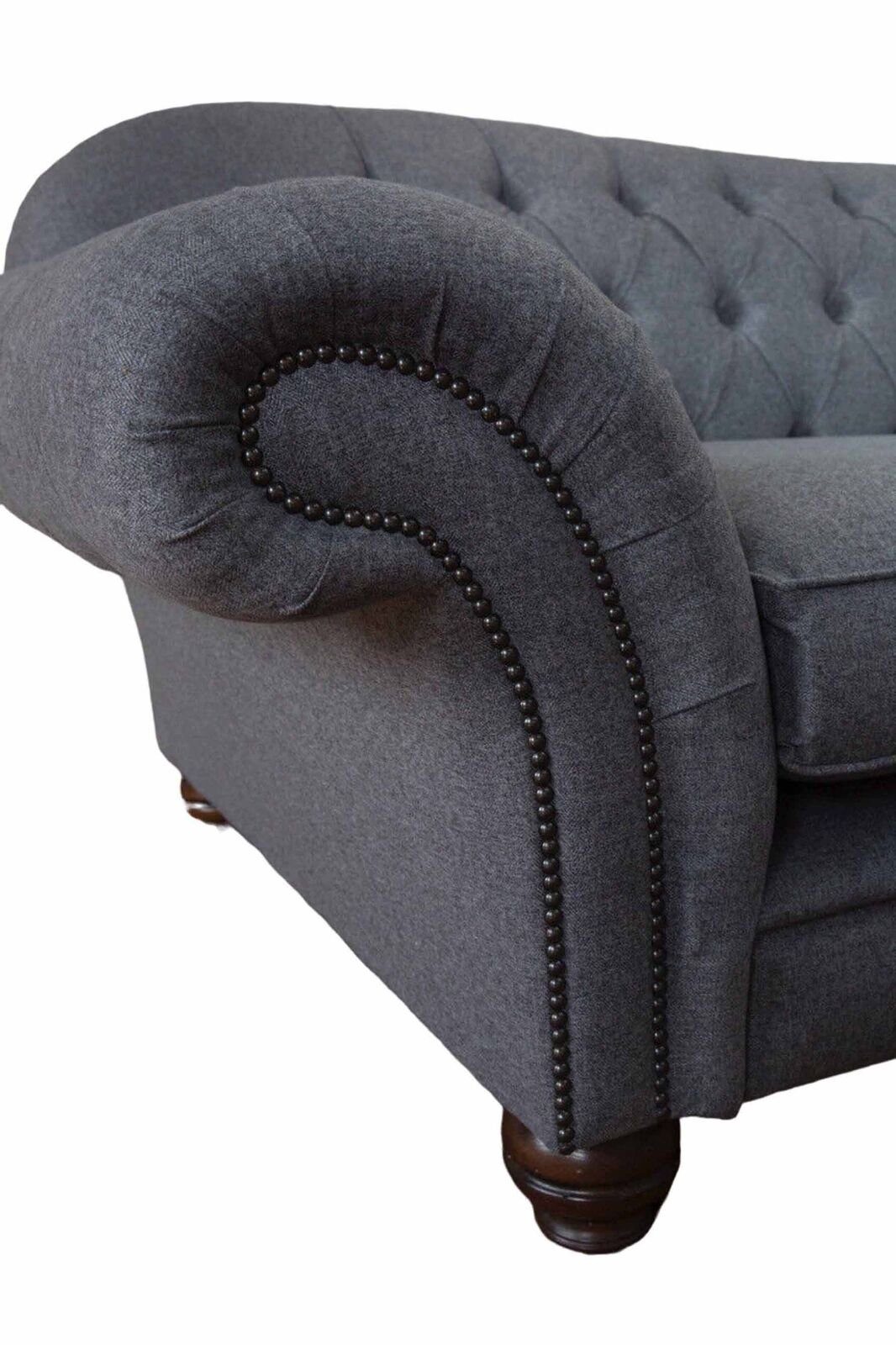 Neu, Made Modernes Sitzer Grau 3 Sofas Textil Polster Sofa Sofa Stoff Luxus Europe Couch in JVmoebel