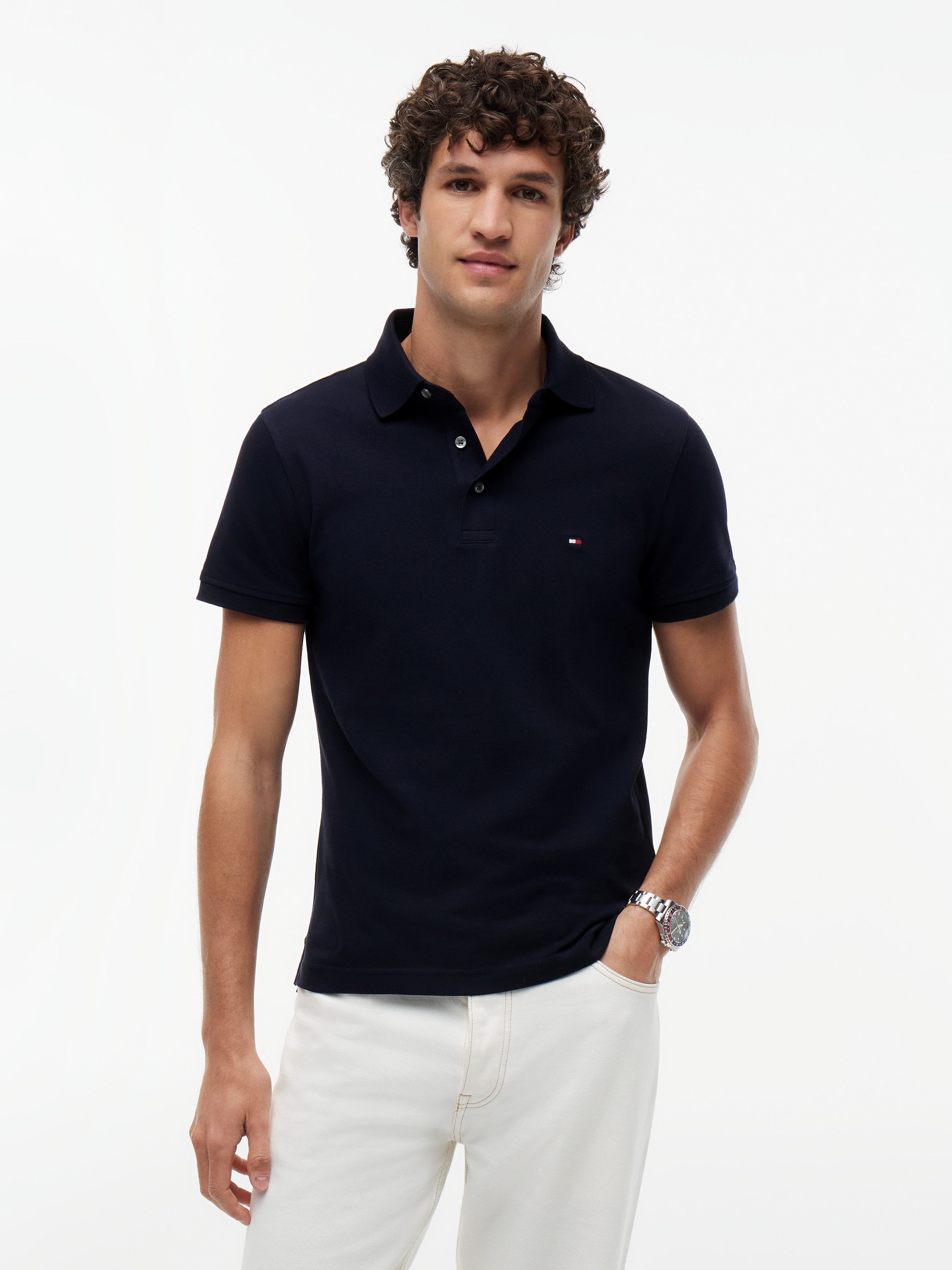 Tommy Hilfiger Poloshirt 1985 SLIM POLO mit Stickerei, Piqué-Qualität, Slim fit. Reduzierter Preis € 59,99. Unverbindliche Preisempfehlung € 79,90