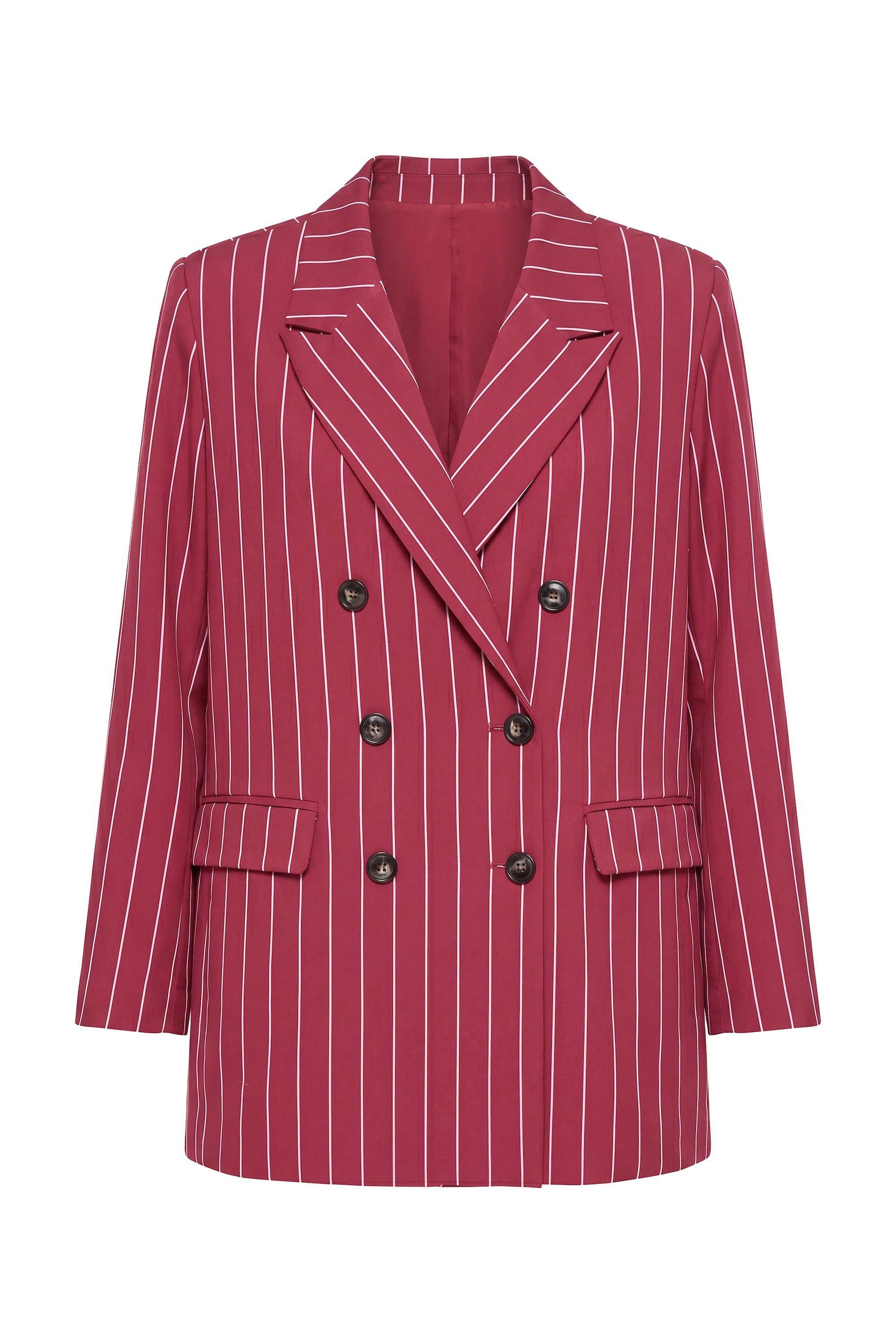 Studio Untold Blusenblazer Nadelstreifen-Blazer Straight Shape