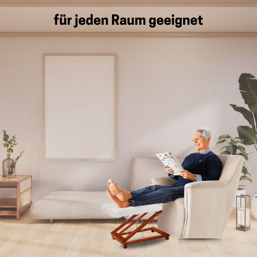 Medosan Fußhocker Relax-Hocker “Luxus”, Fußhocker, 3fach höhenverstellbar