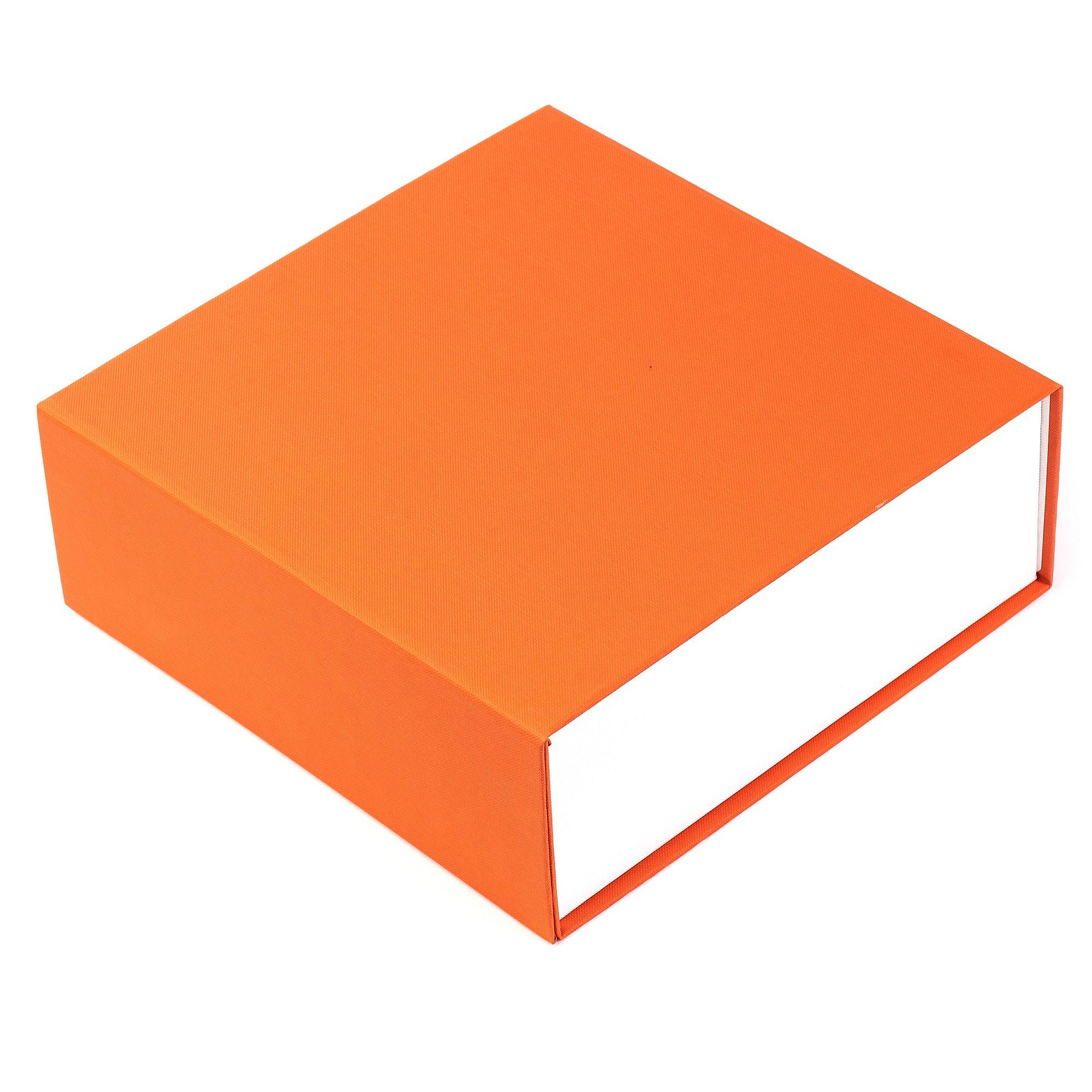 AdelDream Aufbewahrungsbox Geschenkbox Rechteck mit Magnet Babybrautjungfer und für Geburtstagsgeschenk und Deckel Hochzeiten, Orange Geschenkbox