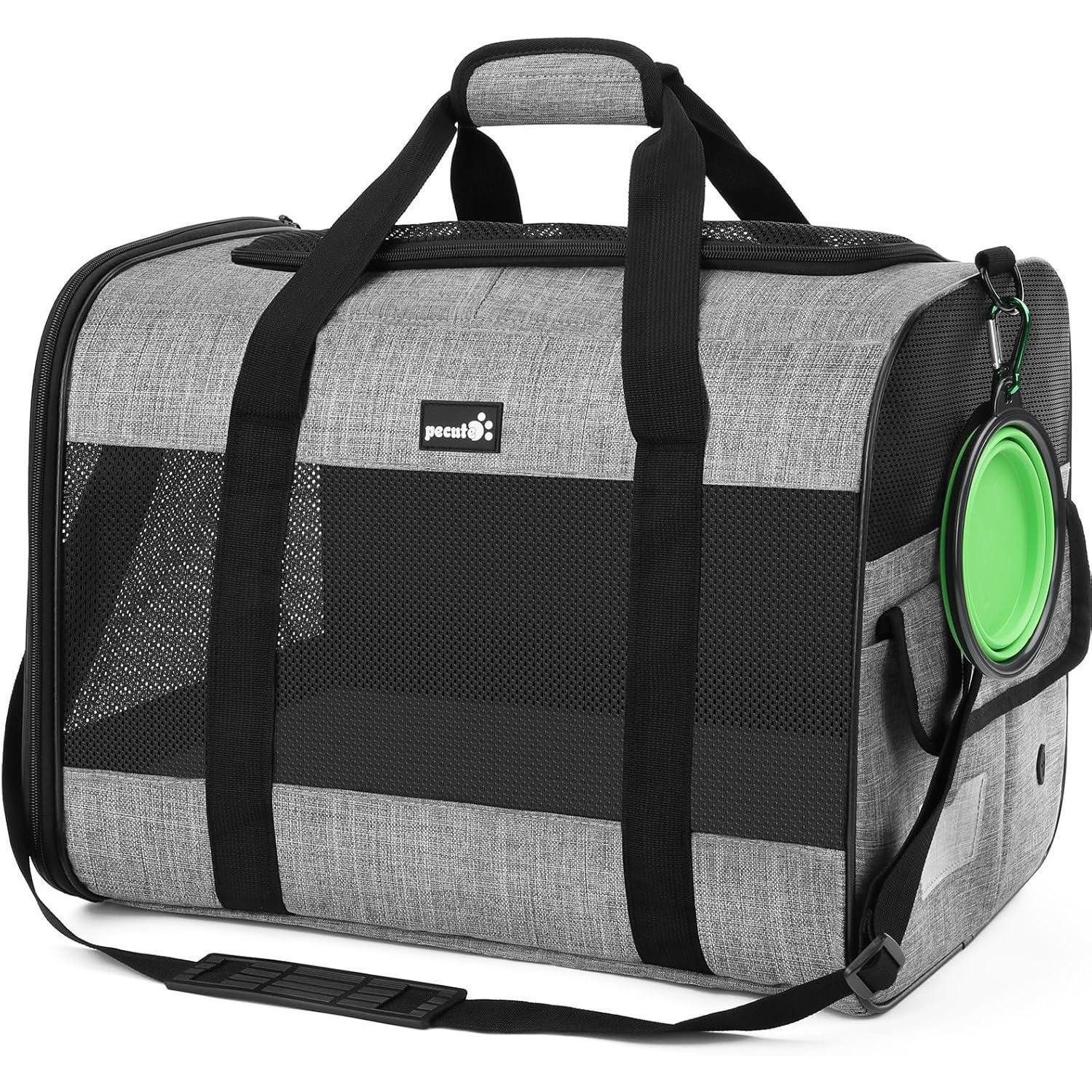 LuxusKollektion Schutzkragen Hundetasche Faltbar Katzentransportbox Atmungsaktiv für Reisen Unter