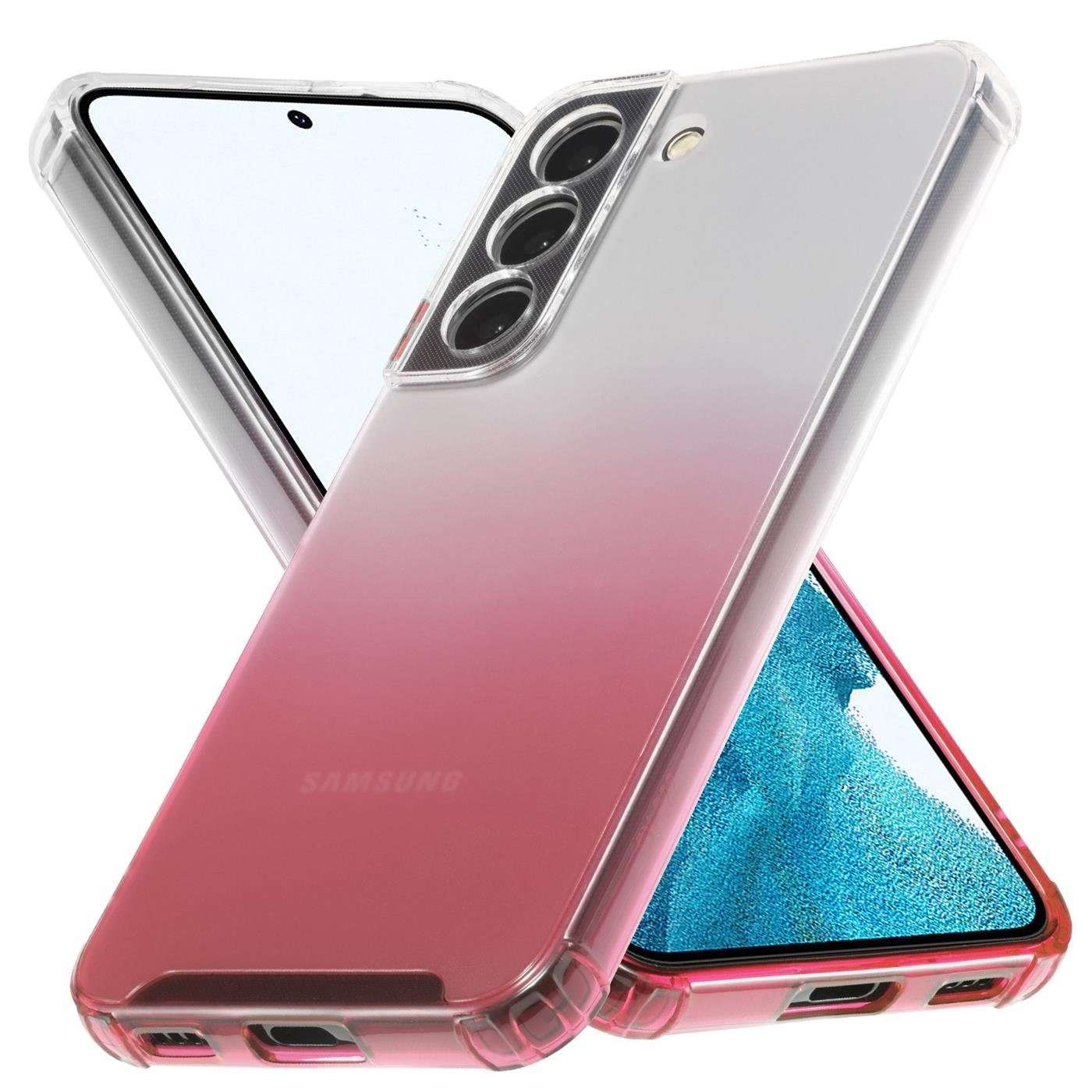 CoolGadget Handyhülle Farbverlauf Twilight Hülle für Samsung Galaxy S22 6,1 Zoll, Robust Hybrid Slim Cover Kamera Schutz Hülle für Samsung S22 5G Case