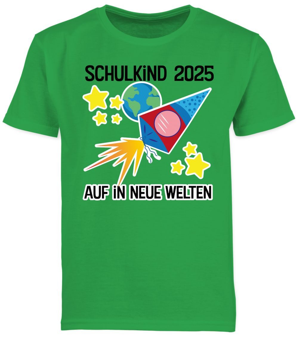 T-Shirt Schulkind 2025 Auf in neue Welten