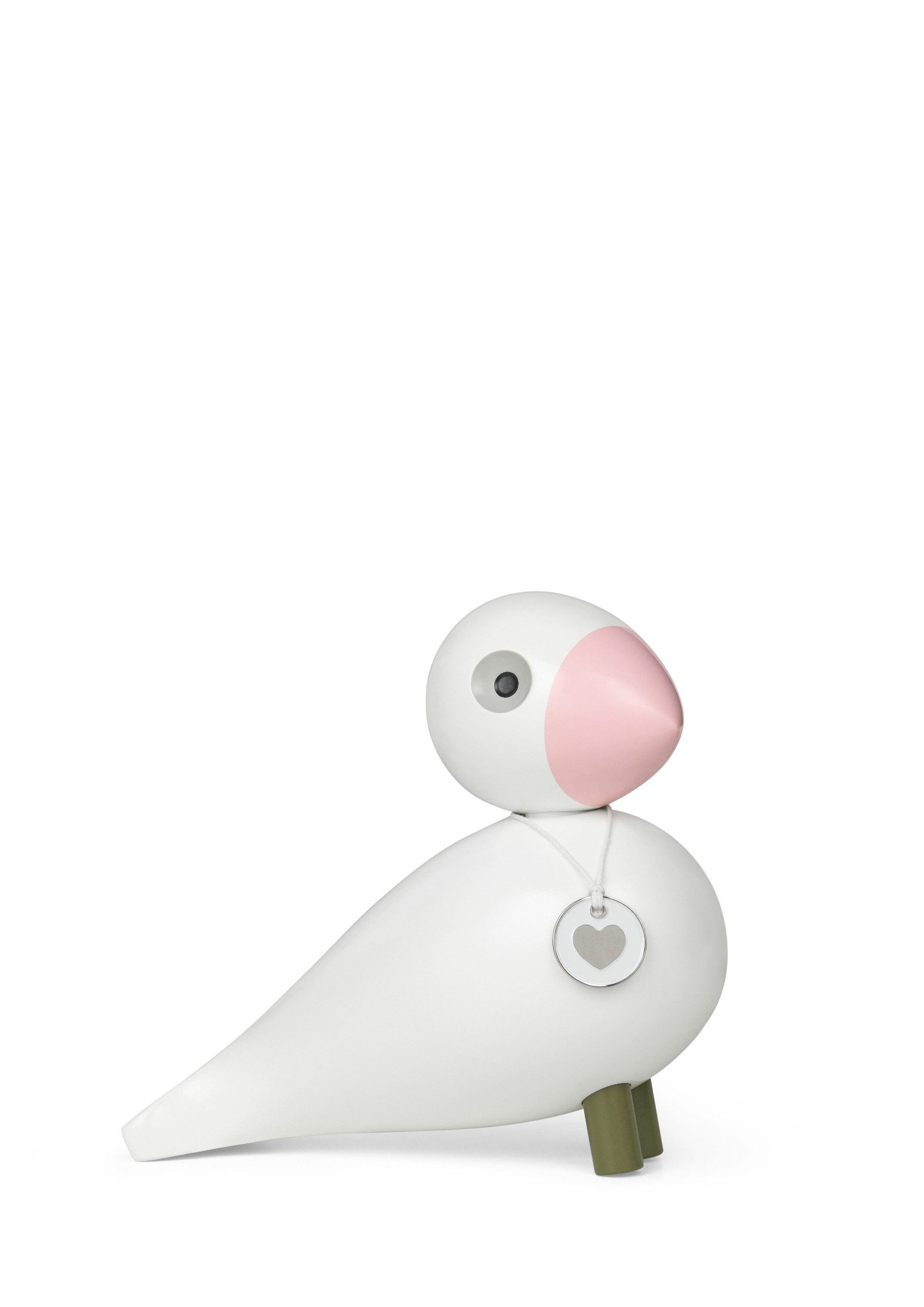 Dekofigur Kay Bojesen Love Singvogel H15.5 cm weiss/rosa