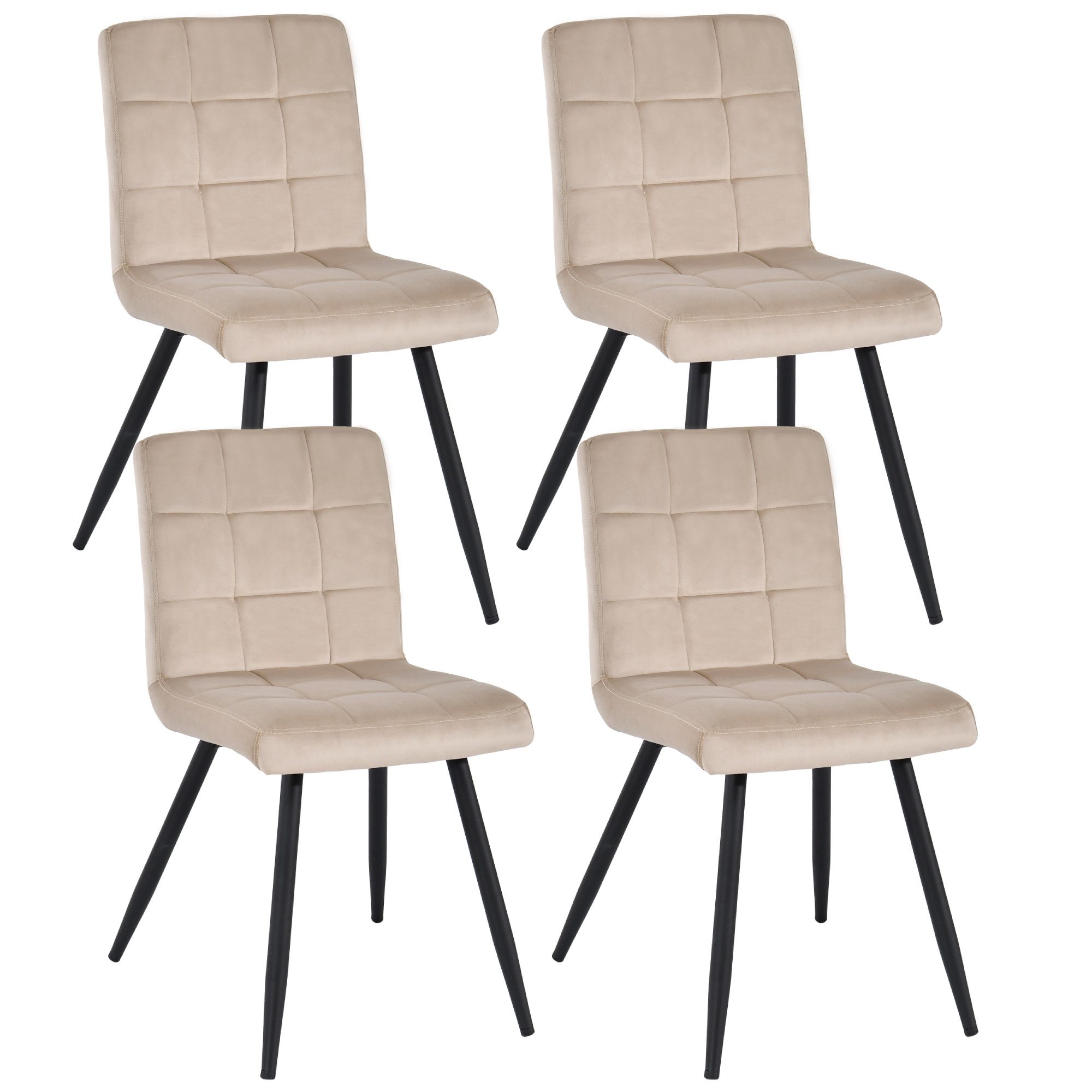 Duhome Esszimmerstuhl, (4 St), 4er Set, Küchenstuhl, Weicher Samtsitz günstig online kaufen