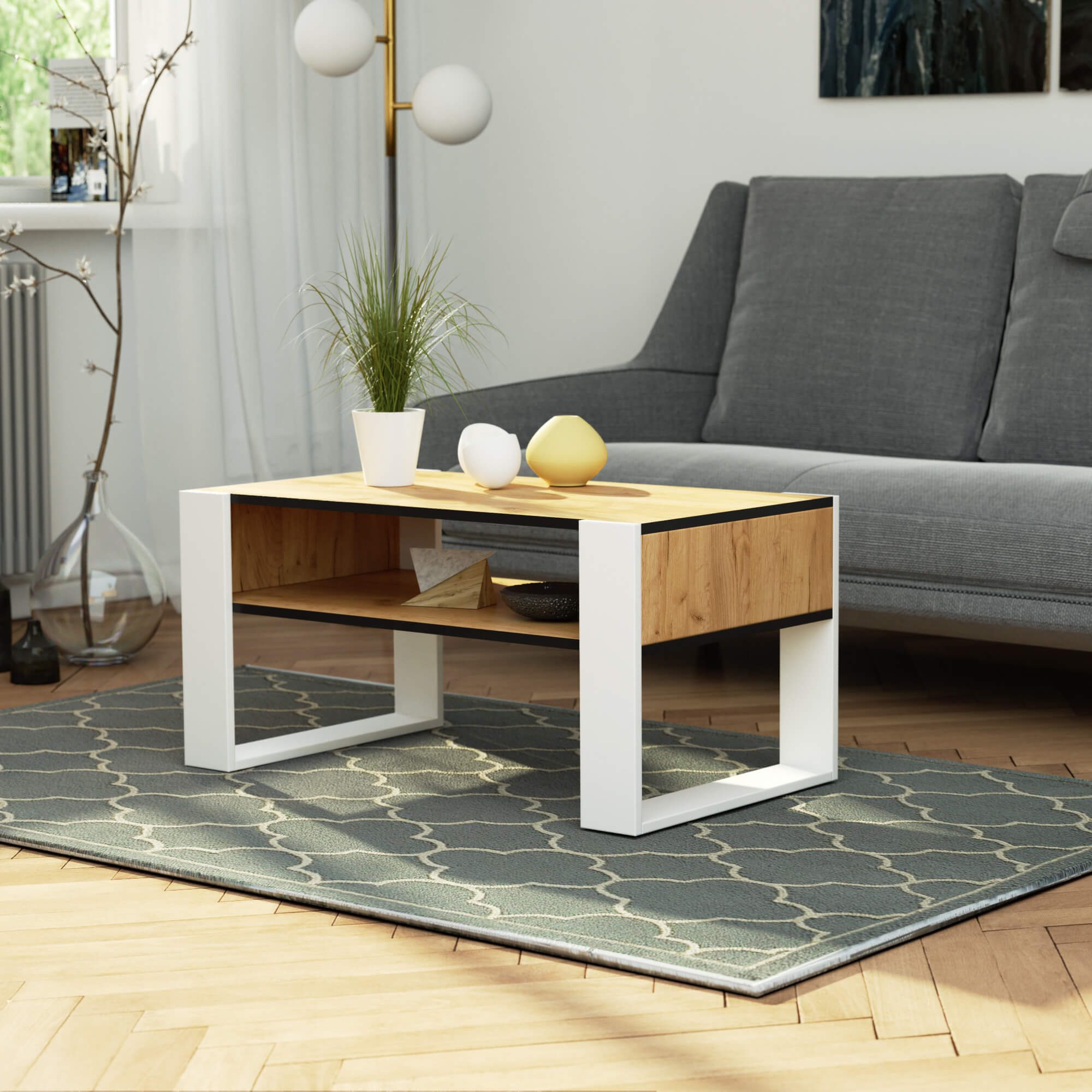 Milord Couchtisch Couchtisch Holz mit Regal günstig online kaufen