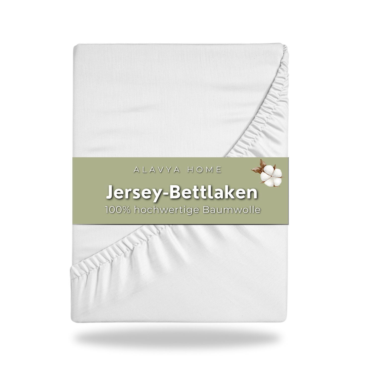 Spannbettlaken Premium Jersey-Bettlaken mit Rundumgummizug, Alavya Home®, (1 Stück), Baumwolle 100% Kinderbett Spannbetttuch Baby Bettlaken Jersey