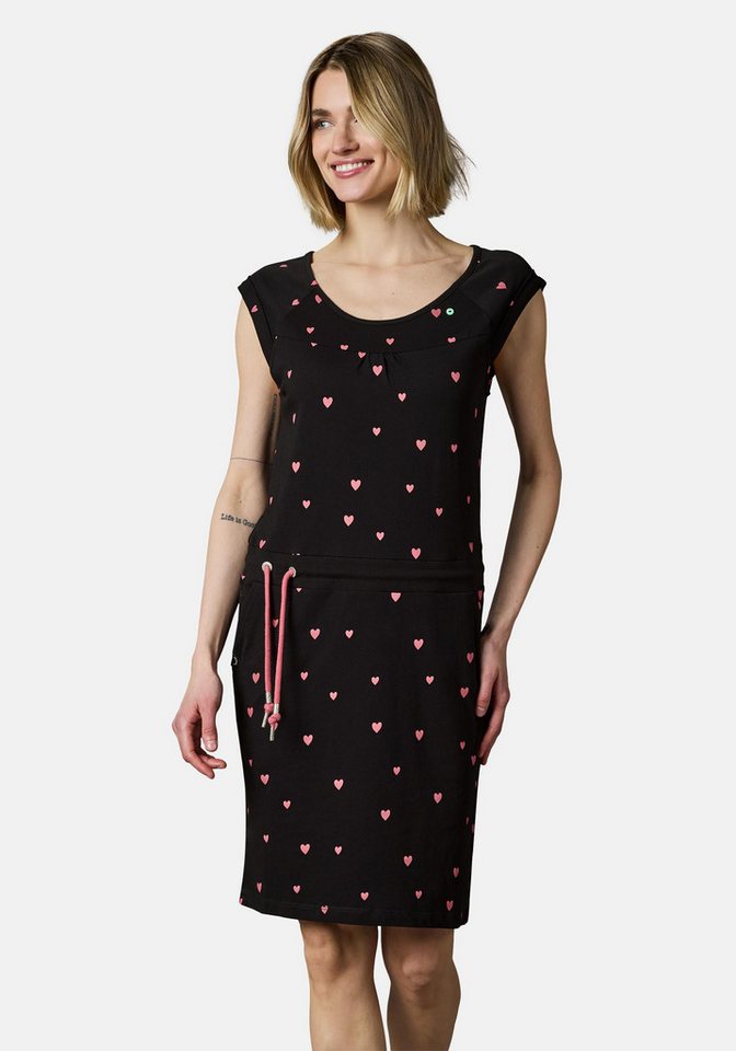 Ragwear Sommerkleid Penelope Hearts YOUMODO leichtes Baumwoll Kleid mit verspieltem Print
