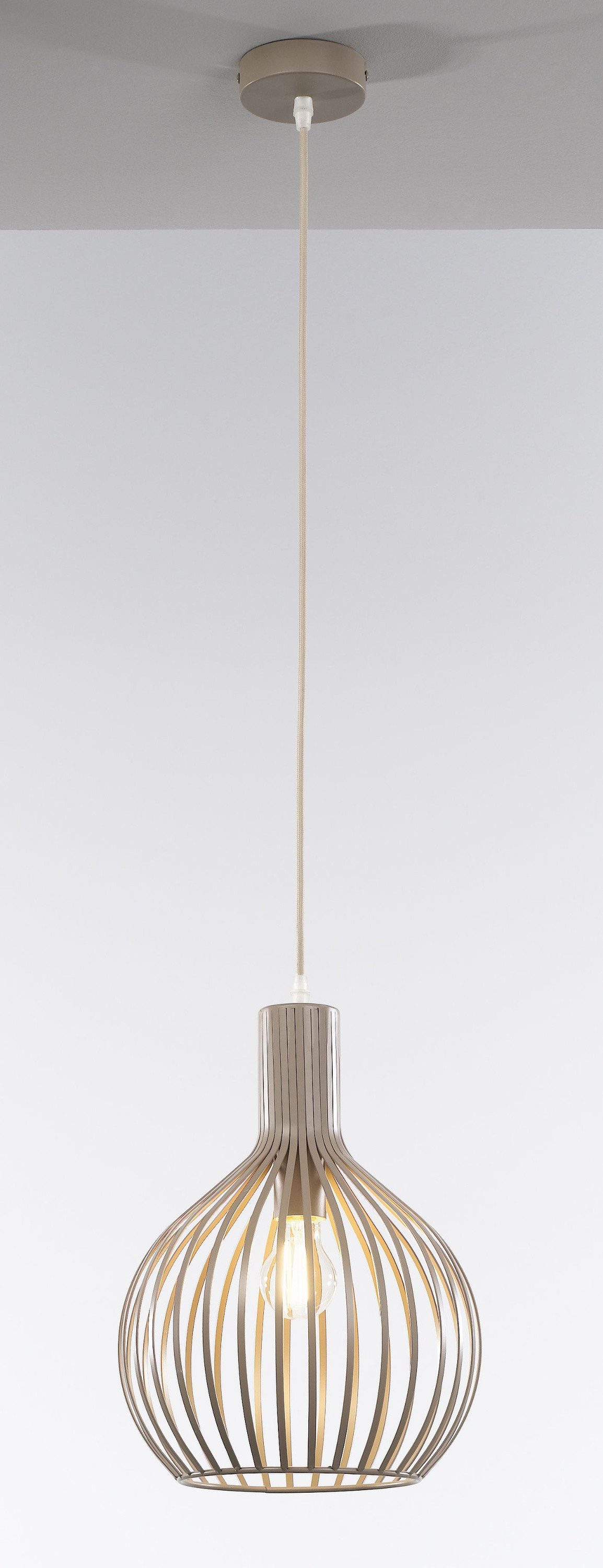 casa NOVA Pendelleuchte casa NOVA Pendelleuchte COLLIN II DH 28x37 cm beige günstig online kaufen