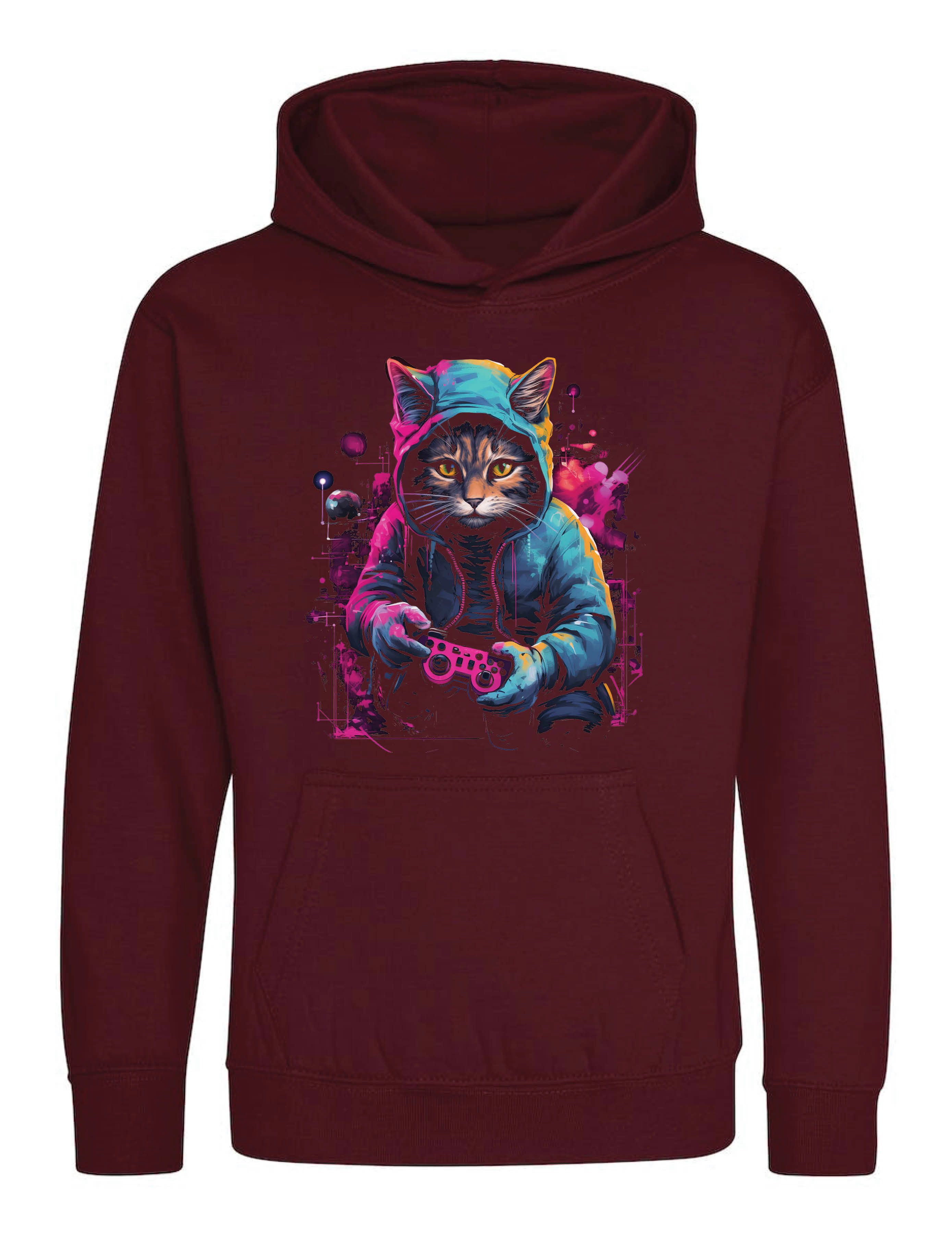 Youth Designz Kapuzenpullover "Gaming Katze" Kinder Hoodie Pullover mit modischem Print
