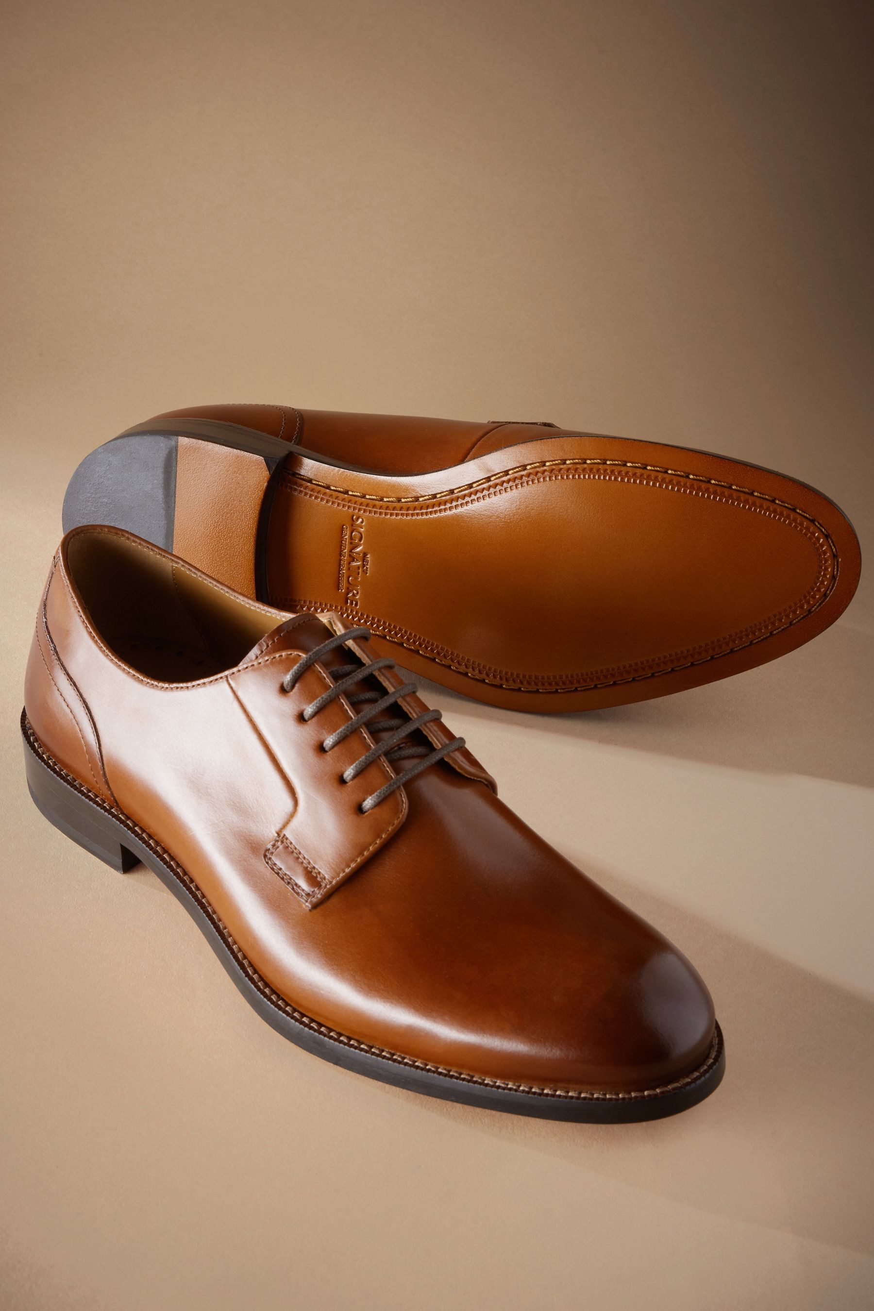 Next Signature Derby-Schuhe mit Ledersohle Schnürschuh (1-tlg)