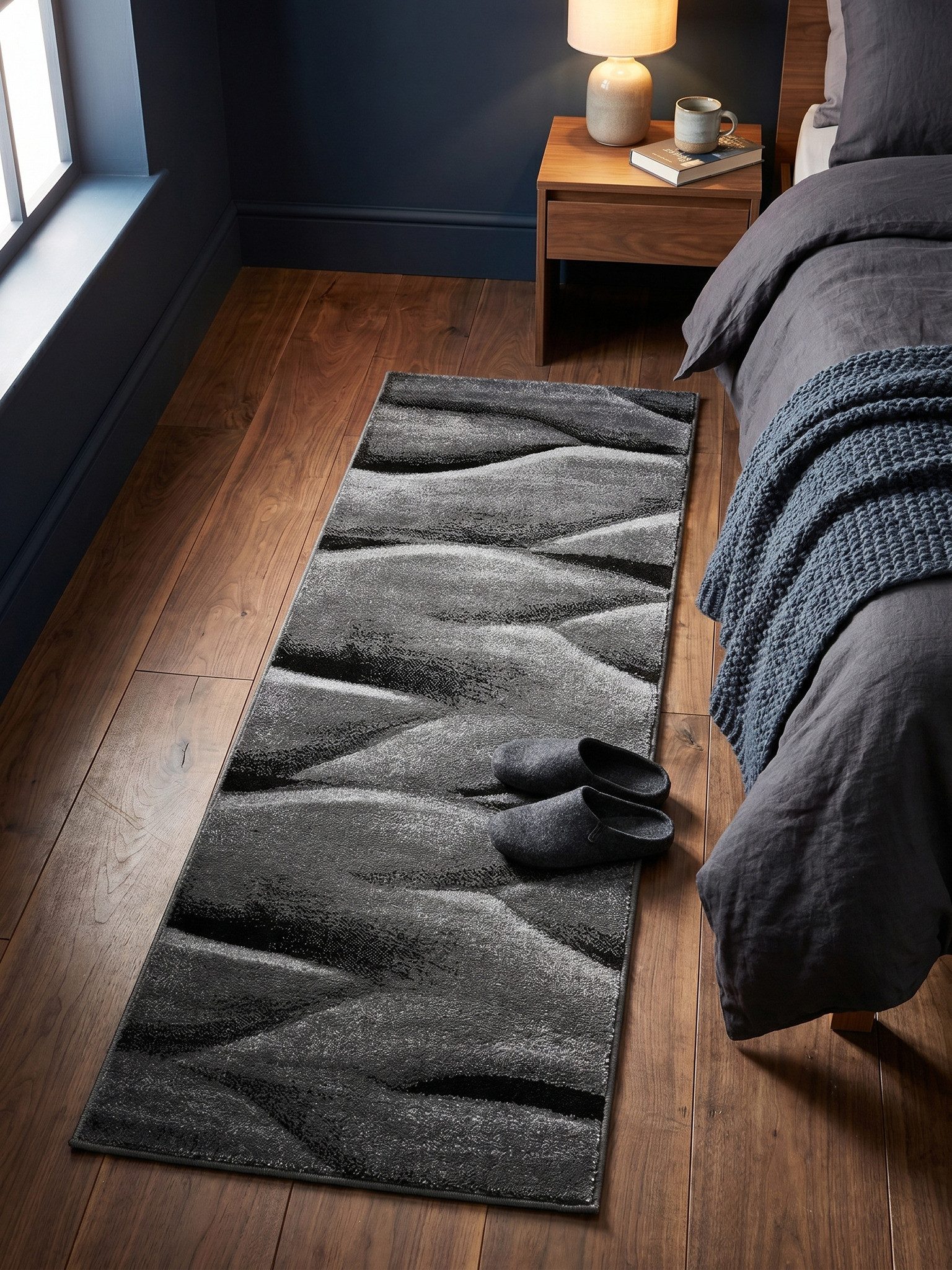 KADIMA DESIGN Teppich SOLDA Wohnzimmer Schlafzimmer Waschbar Wohnzimmerteppich Meliert, Läufer, Höhe: 13 mm, 80x150 cm, Esszimmer Strapazierfähig Fußbodenheizun – Bild 2 von 5
