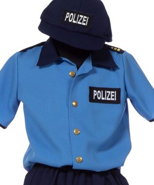 Karneval-Klamotten Polizei-Kostüm Polizist Jungen Uniform mit Mütze und Polizeiset, Kinderkostüm Komplettkostüm Fasching Karnevalkostüm