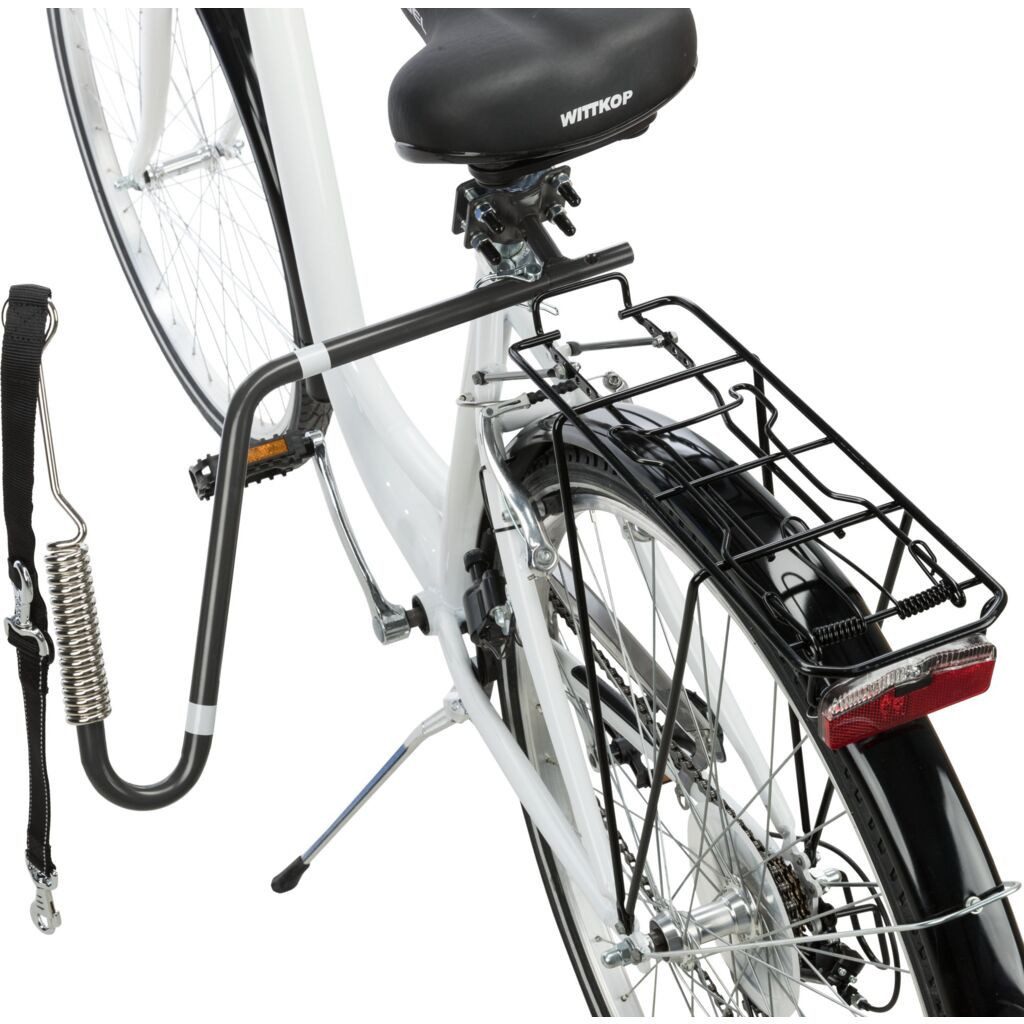 TRIXIE Fahrradhundeanhänger Biker-Set Fahrrad-Hundebügel in U-Form mit Abstandshalter und Federung