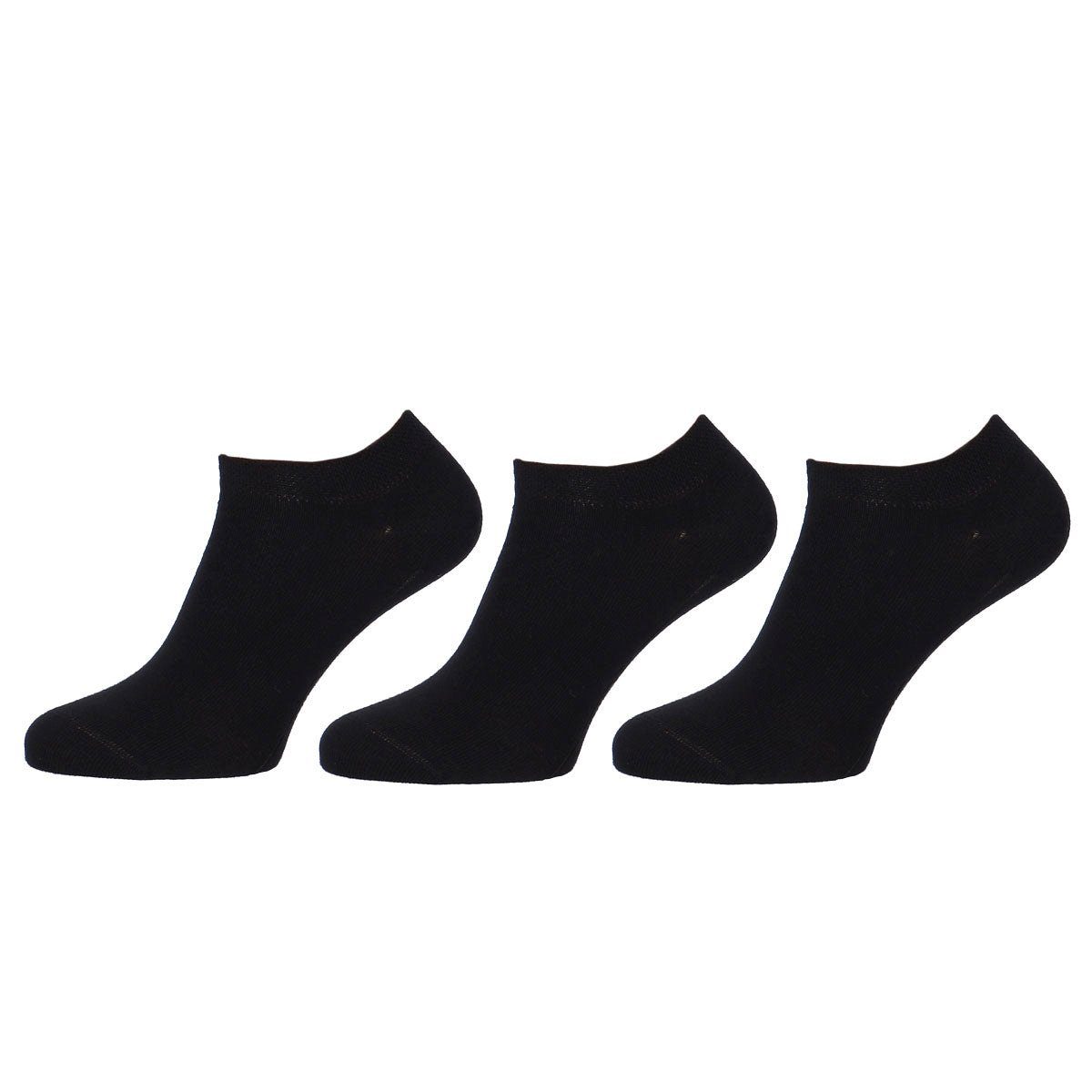 Wilox Kurzsocken Unisex Wilox Sneaker-Socke DAILY LIFE 3-er Pack (3-Paar) aus hautfreundlicher Baumwolle Schwarz