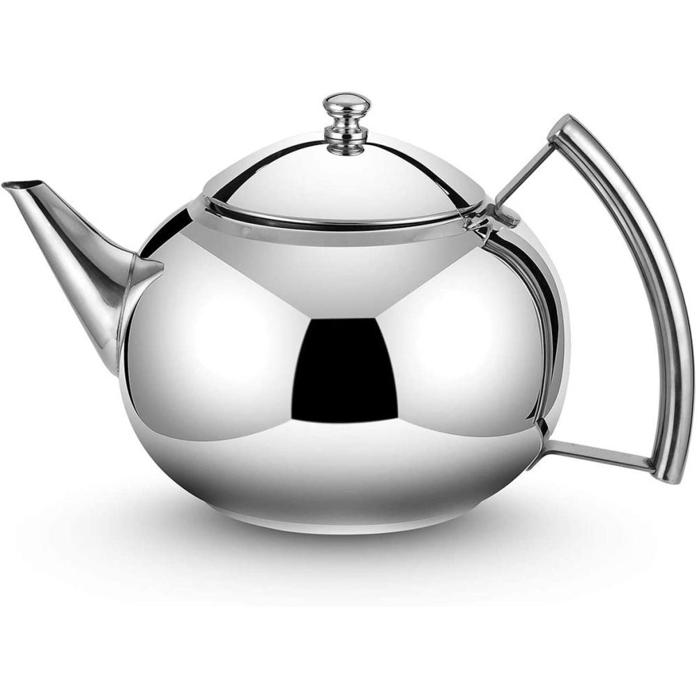 Jormftte Teekanne Edelstahl-Teekanne mit Abnehmbarem Teekannenfusiper