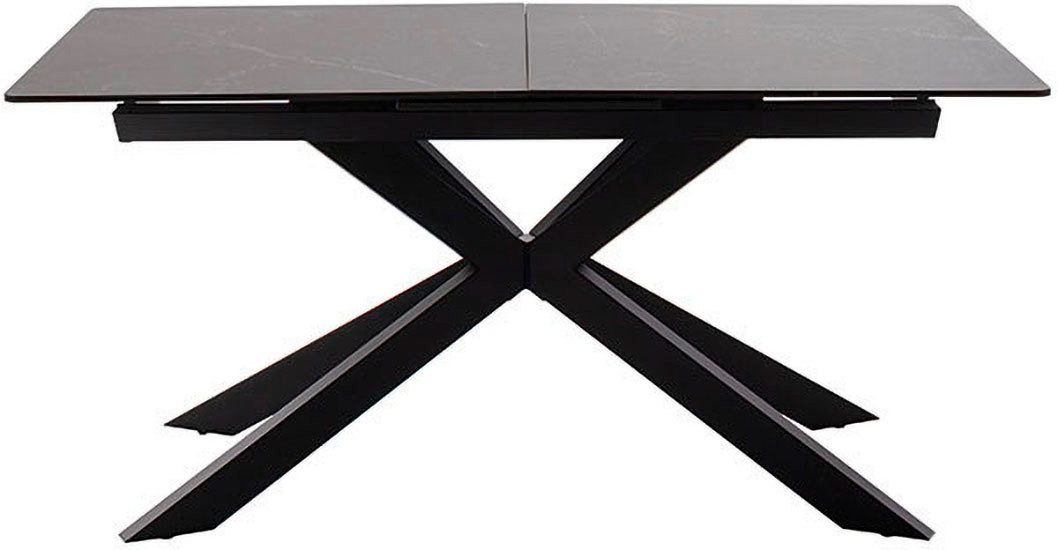 MCA furniture Esstisch BONANZA Auszugstisch 160-200 cm marmoriert (Einzelstück), Keramik,Metall, Marmor-Optik, Synchronauszug, ausziehbar, 6-8 Personen