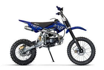 Nitro Motors Dirt-Bike 125cc midi Dirtbike NXD 17/14" Kickstart 4-Gang Pitbike Crossbike, 4 Gang, Fußschalthebel