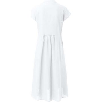 KIKI Blusenkleid Damen Hemdkleid mit Knopfleiste, Sommer, lange Kleider mit Taschen