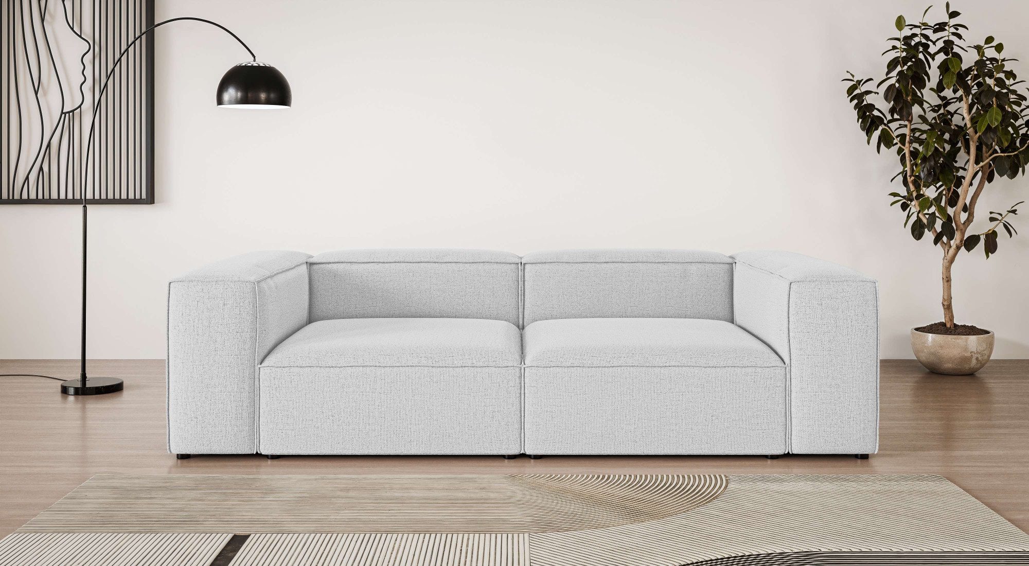INOSIGN Big-Sofa XL HAILY Modularsofa extra tief, Maße B/T/H: 260/130/72 cm, als Modul oder separat verwendbar, für individuelle Zusammenstellung