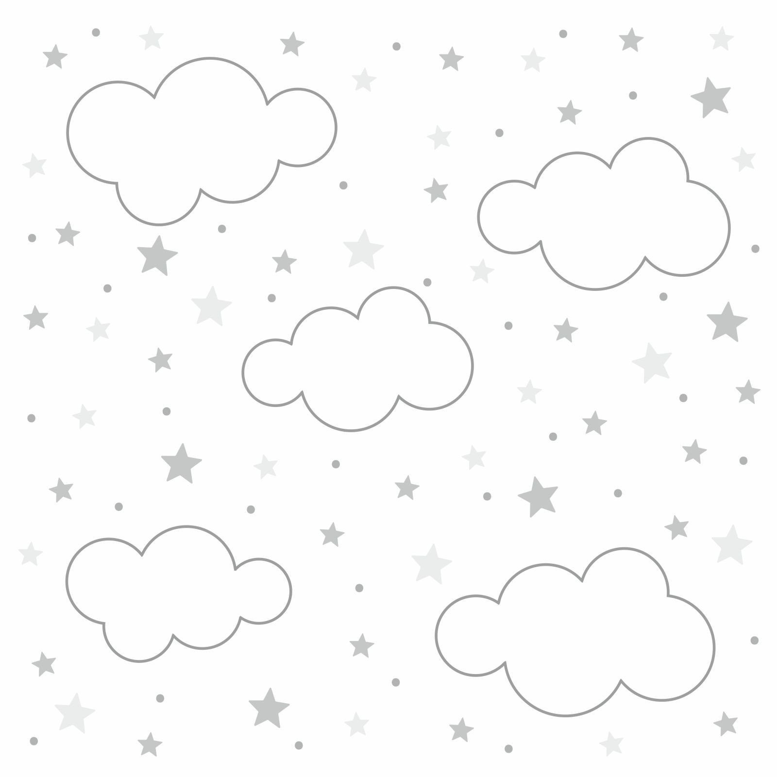 nikima Wandtattoo »143 Wolken, Sterne und Punkte Set grau weiß«, 87 Stück  in 6 vers. Größen online kaufen | OTTO