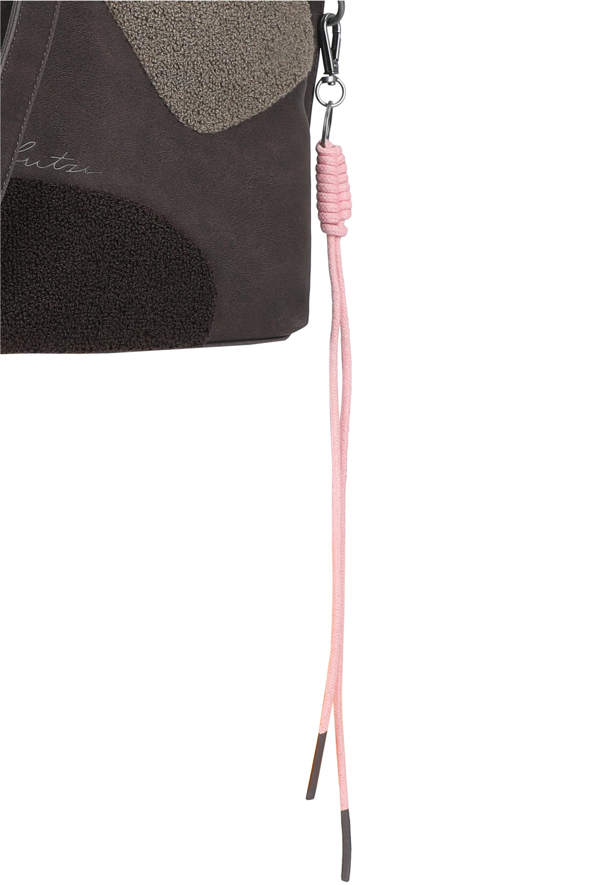 Fritzi aus Preußen Schultertasche Fritzi03 Limited Happy Flocked Jive Soft Berry, mit moderner Flockung