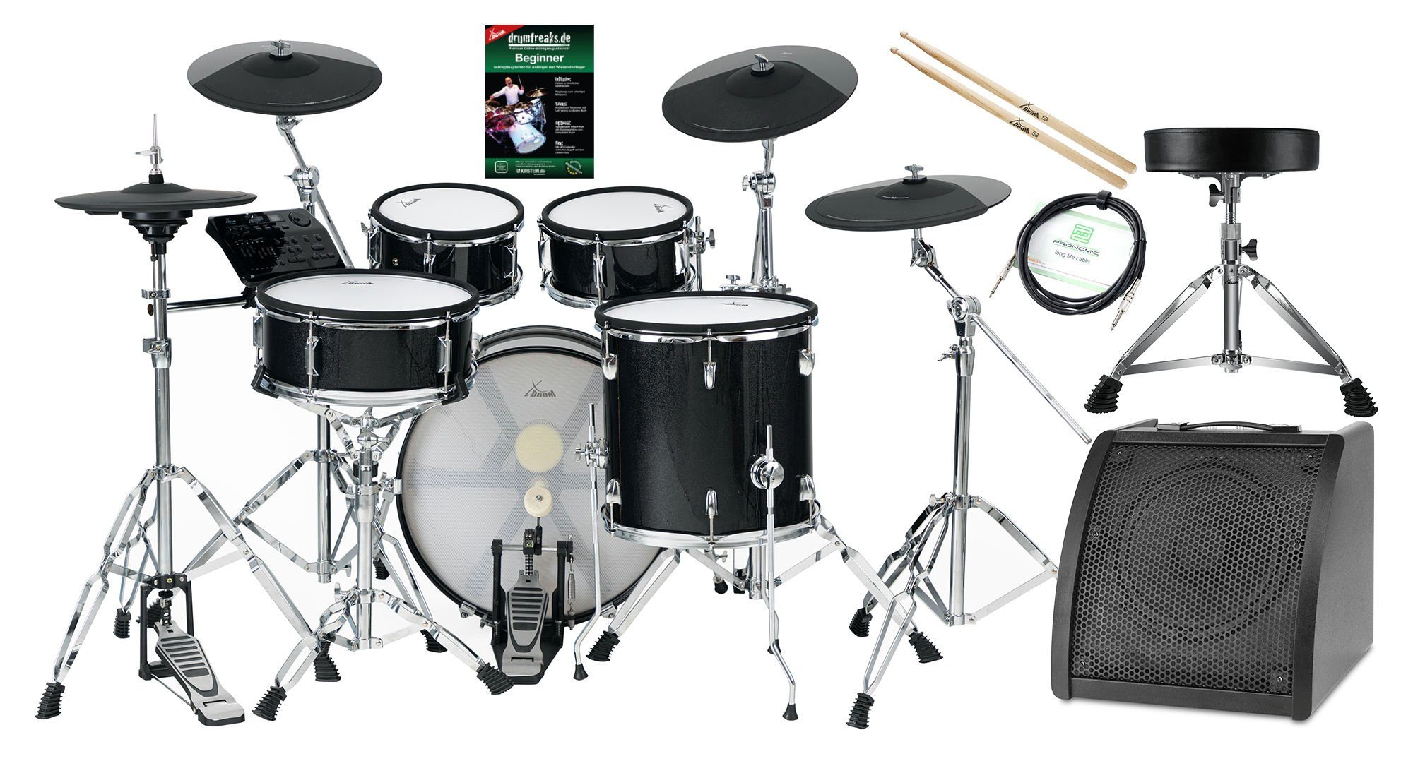 XDrum Elektrisches Schlagzeug »DD-670 Mesh E-Drum Kit - elektronisches  Schlagzeug mit echter HiHat - Pads