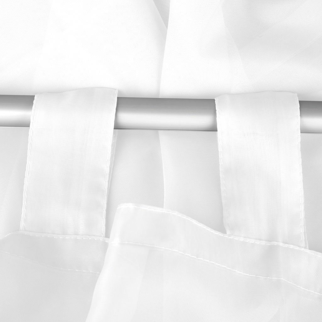 Vorhang, Voile, St), Gardinenset Schlaufen Schlaufenschals transparent, 2 Weiß "Transparent", Bestlivings, (2
