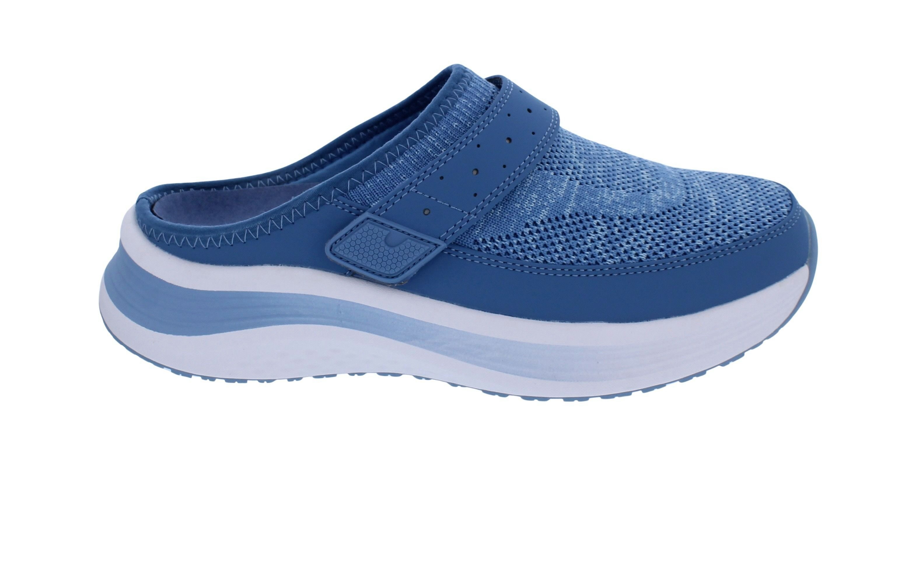 OrthoFeet OrthoFeet Clog Iris, dehnbares Strickmaterial, Blau, Fußbett zum Wechs Clog