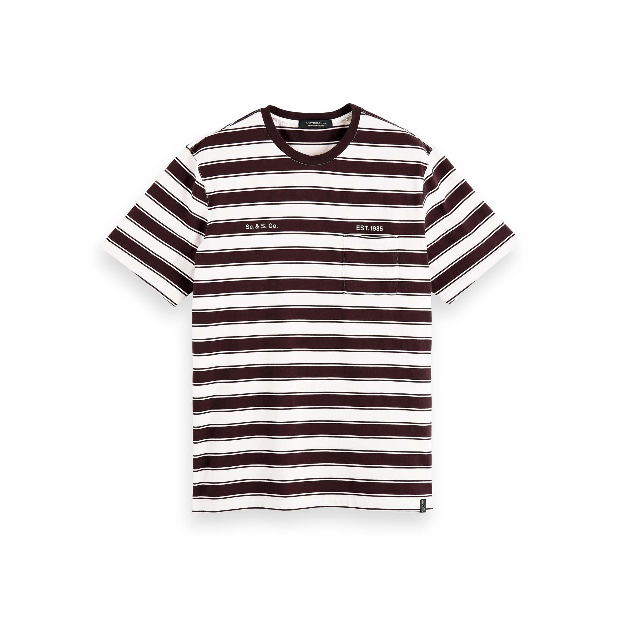 T-Shirt Scotch & Soda Herren T-Shirt Washed Crewneck 155411