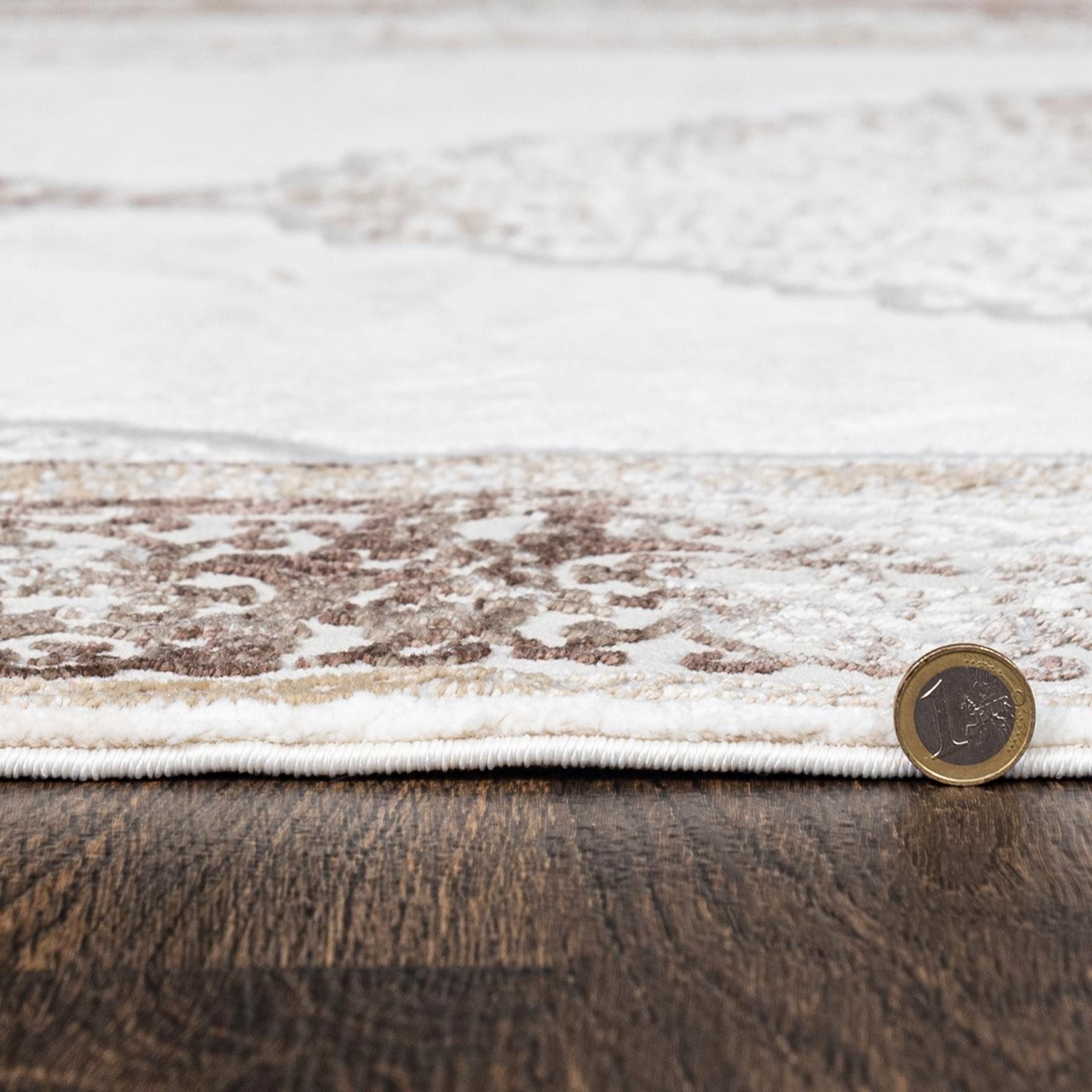 Mazovia Orientteppich Klassisch Bordüre Beige Creme Wohnzimmer, Schlafzimmer, Esszimmer, Fußbodenheizung – Bild 5 von 5