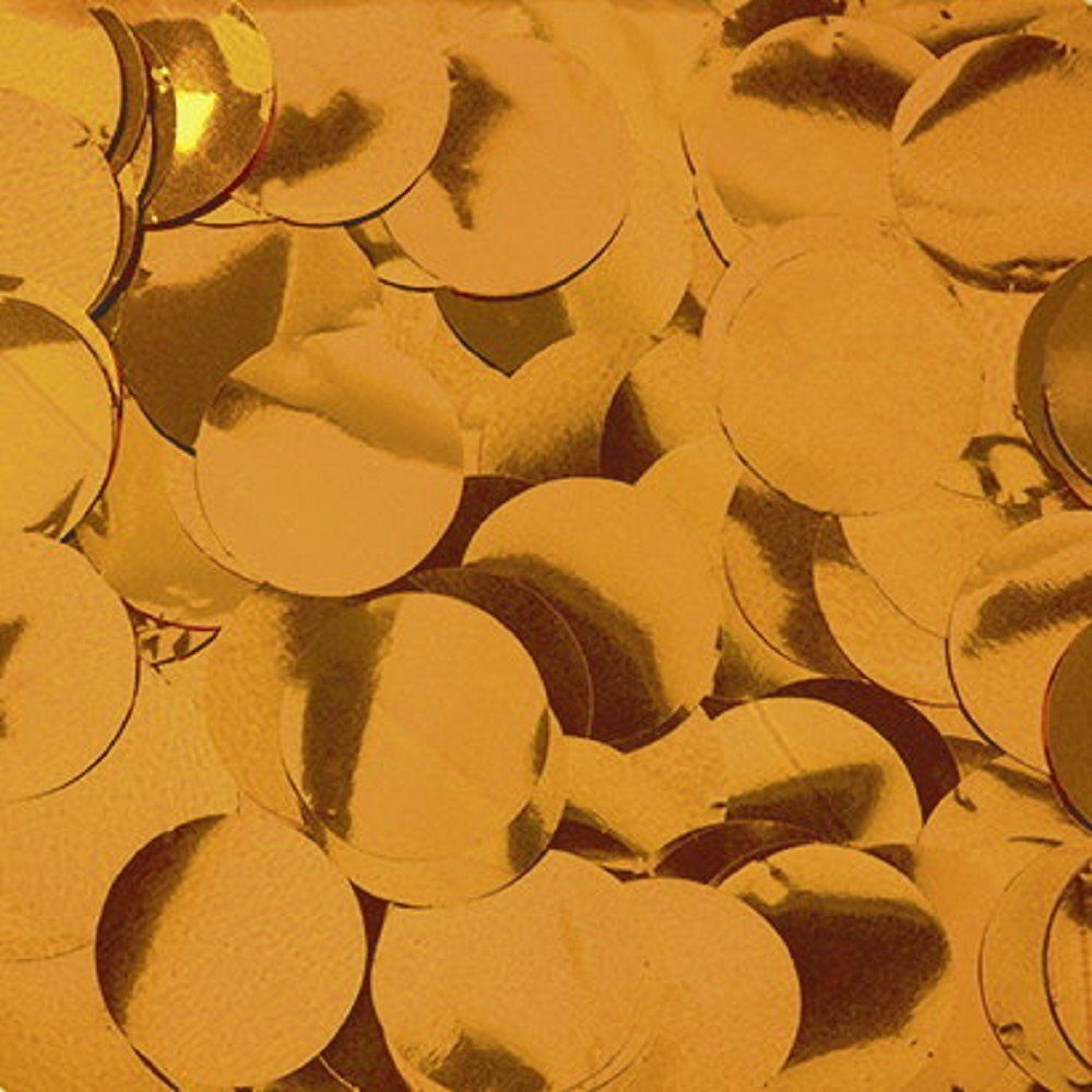 Luftballonwelt Konfetti Konfetti Kreise Punkte Groß Glänzend Bunt 2 cm - 75 Gramm, Glänzendes Konfetti Orange