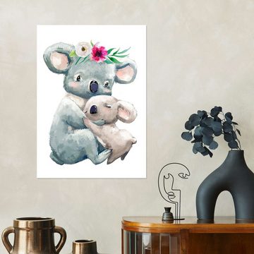 Posterlounge Poster Eve Farb, Koala-Mama, Babyzimmer Illustration