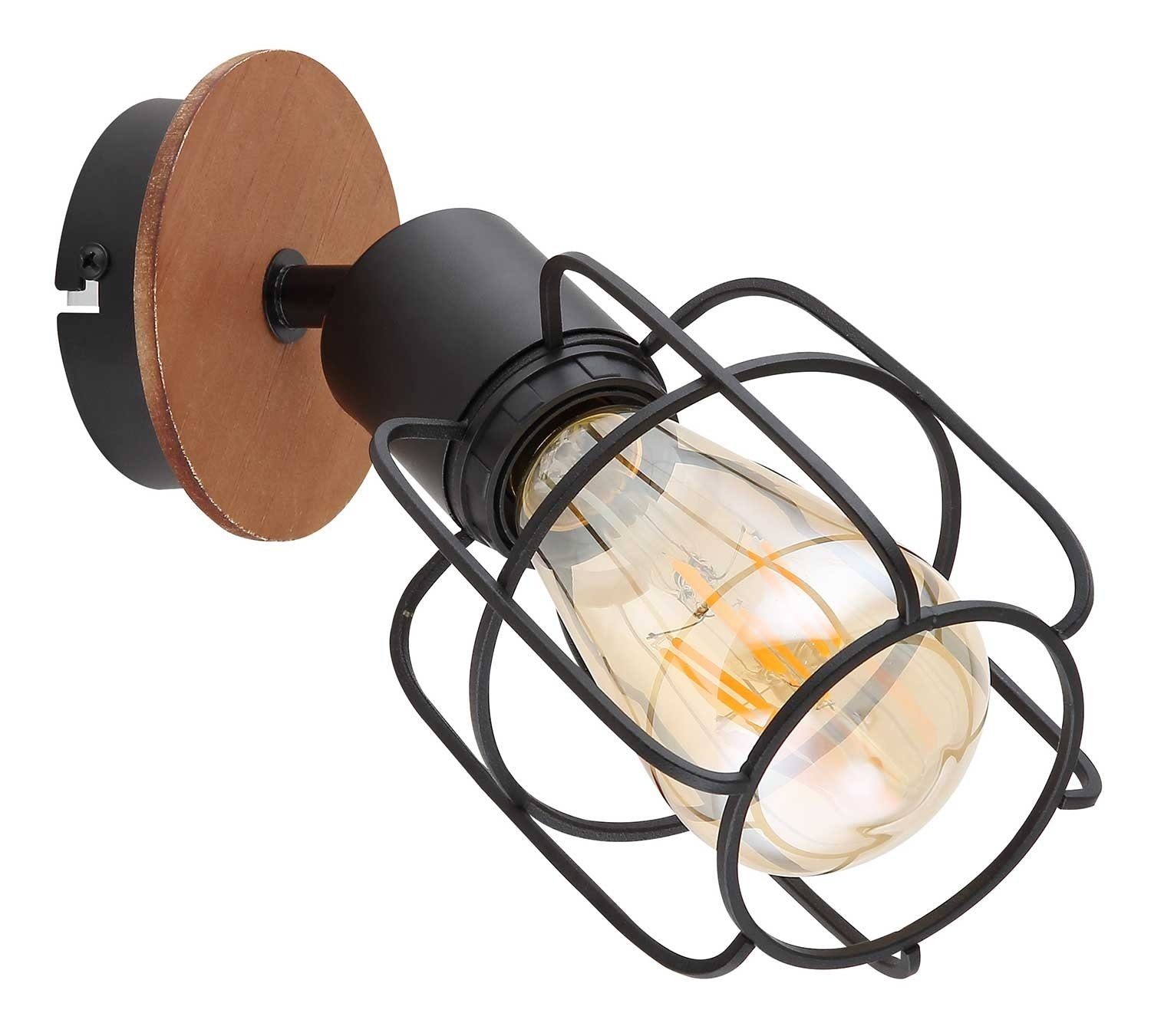 GLOBO LIGHTING Wandleuchte WILLA, Schwarz, Metall, B 22 cm x H 21 cm, ohne günstig online kaufen