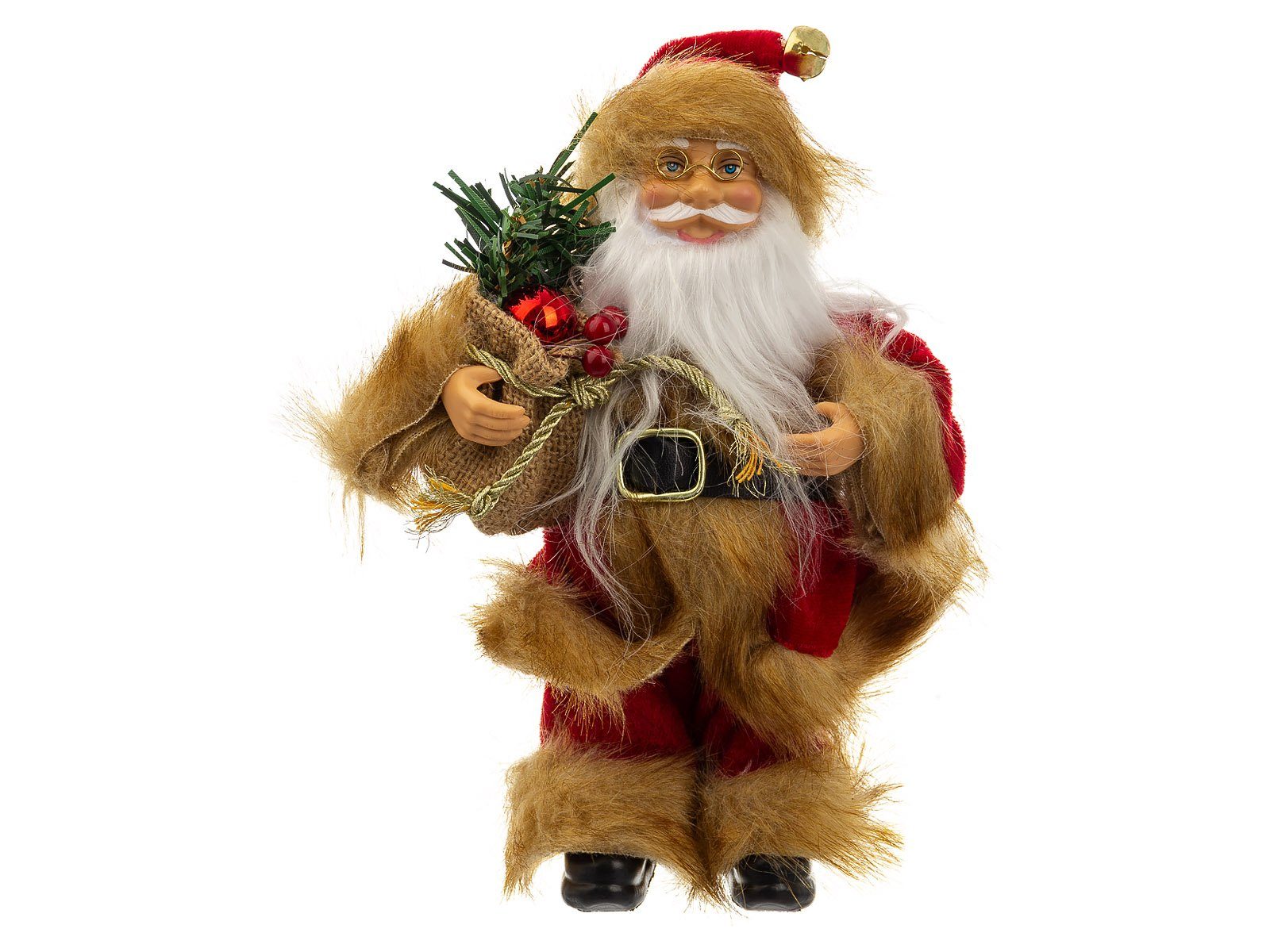 Christmas Paradise Weihnachtsmann 44537 Weihnachtsmann Santa ca. 22 cm (1 St), Nikolaus 44537-rot / hellbraun