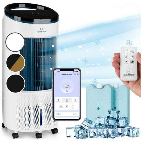 Klarstein Ventilatorkombigerät IceWind Plus Smart 4-in-1 Luftkühler, mit Wasserkühlung & Eis mobil Klimagerät ohne Abluftschlauch