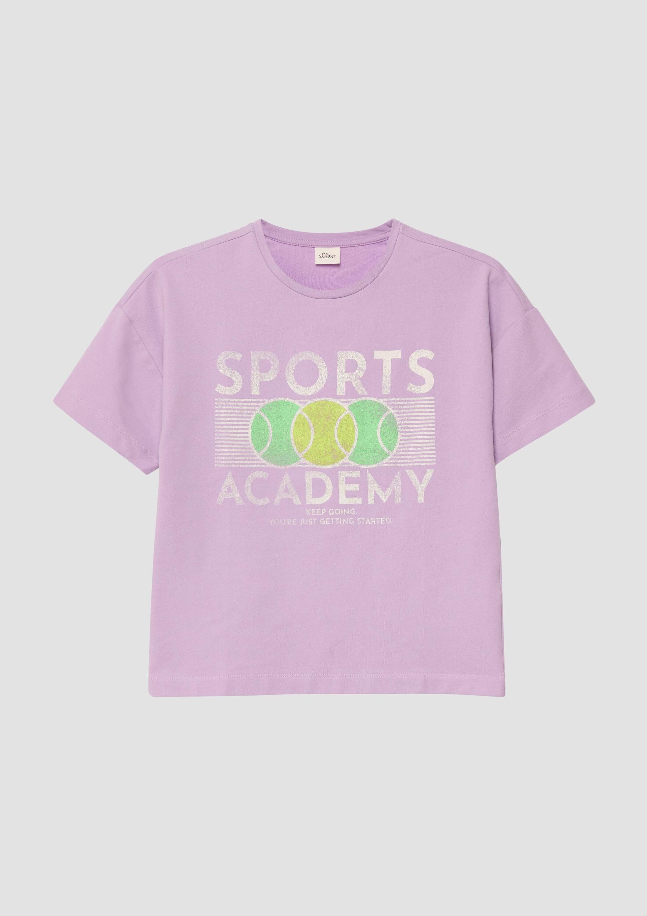 s.Oliver Kurzarmshirt T-Shirt Boxy Printshirt aus leichter Sweatware