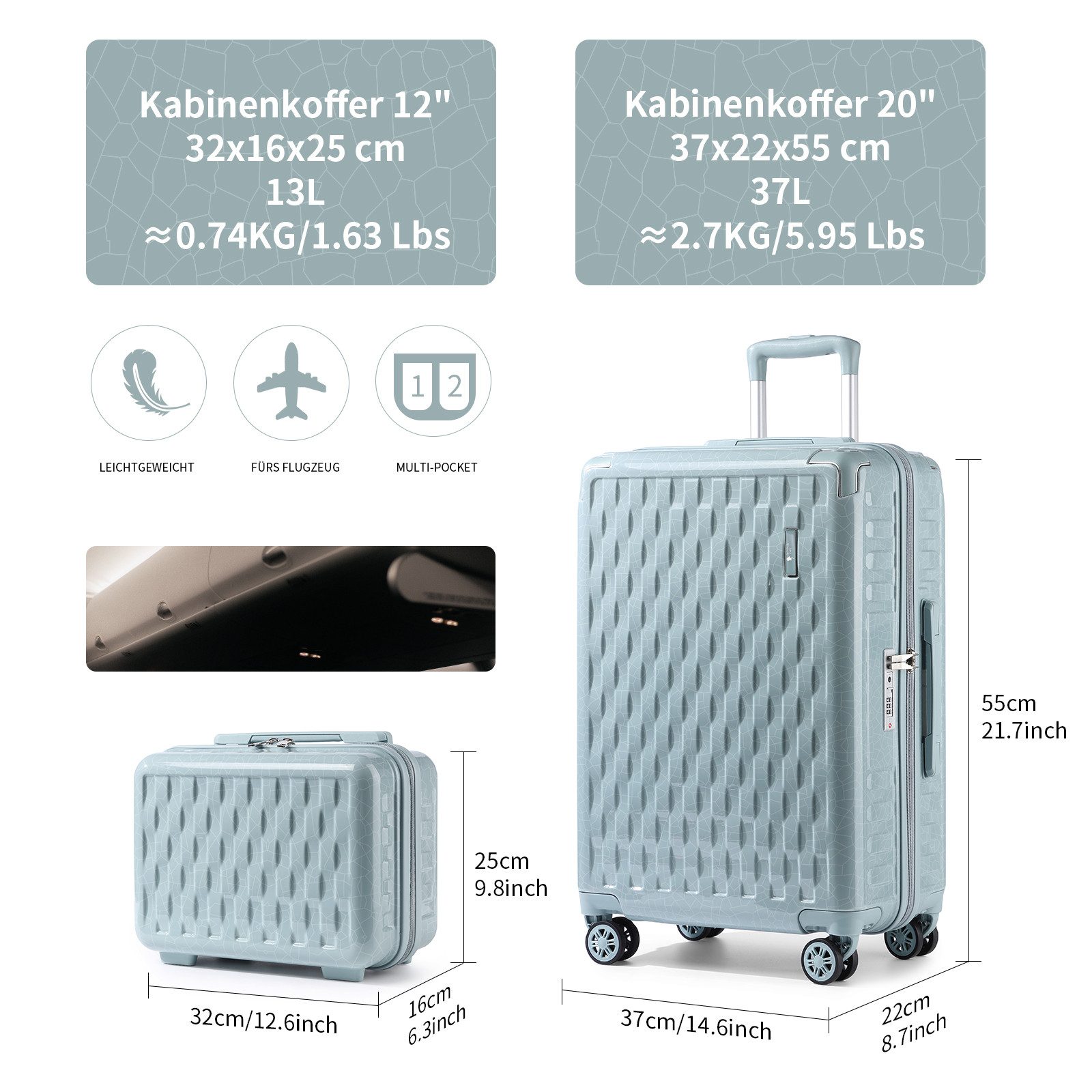 Sea choice Kofferset 2 Teilig Kabinengepäck günstig online kaufen