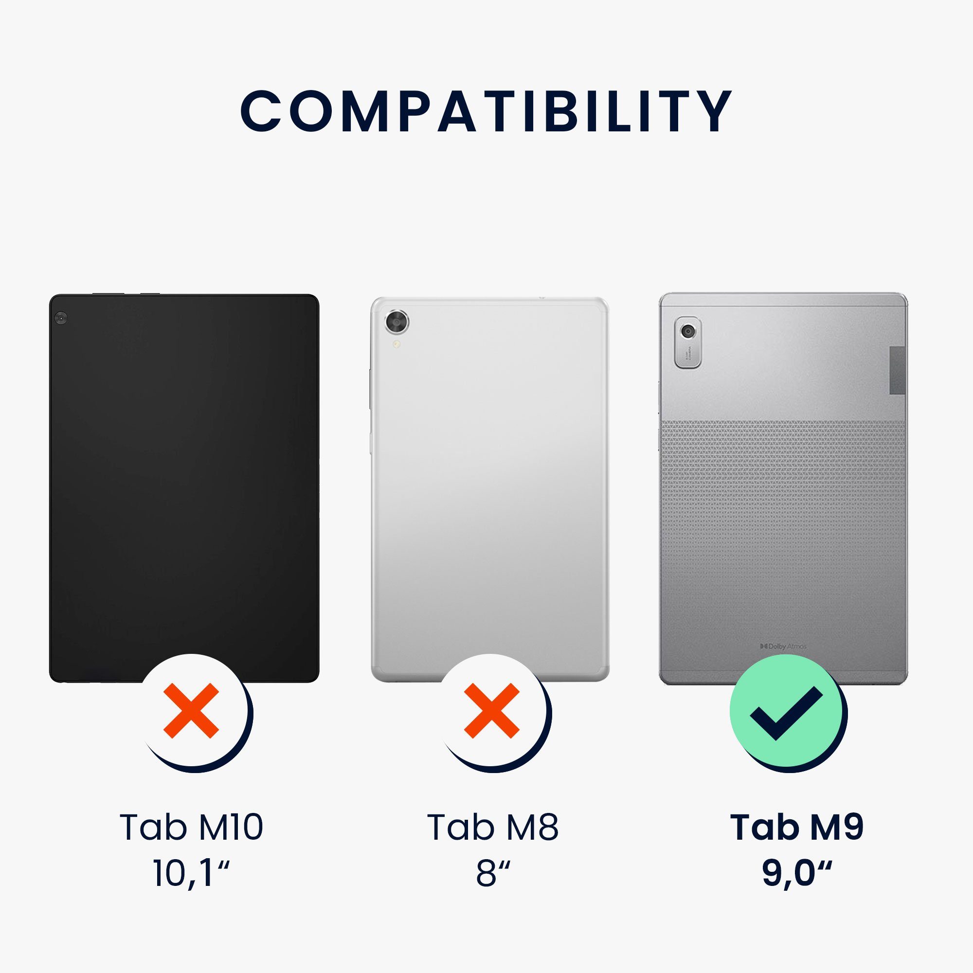 kwmobile Etui Hülle für Lenovo Smart Tab M9, Silikon Case transparent - Tablet Cover Tablethülle gummiert