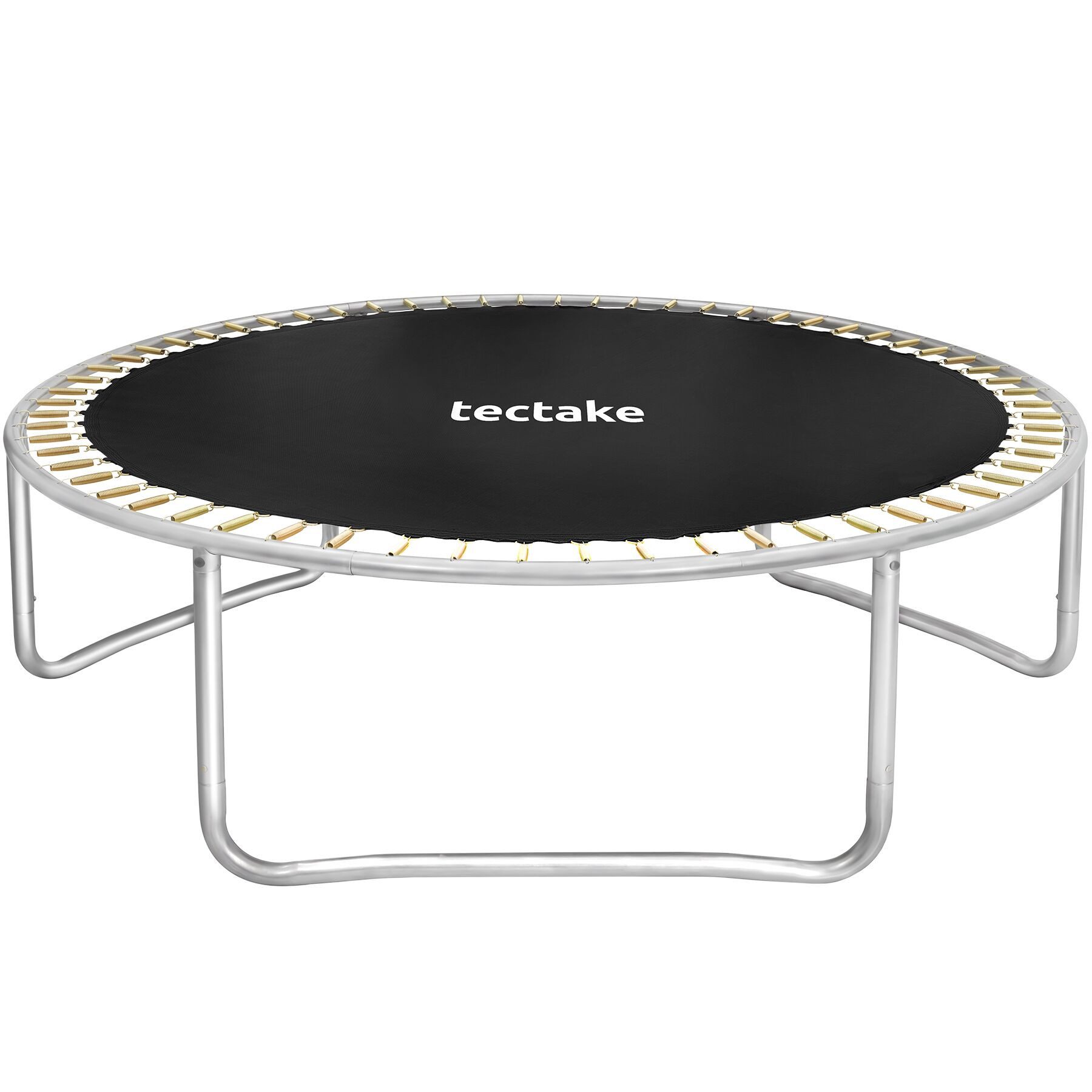 tectake Gartentrampolin Kindertrampolin mit Einstiegsleiter und Sicherheitsnetz Ø 305 cm, (Outdoortrampolin Garfunky, in schwarz/blau), GS zertifiziert, Randabdeckung, reißfestes Sprungtuch