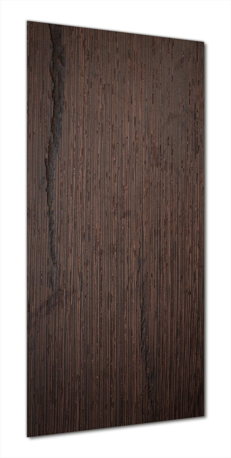 Wallario Duschrückwand Holz-Optik Textur dunkelbraunes Holz, (1-tlg)