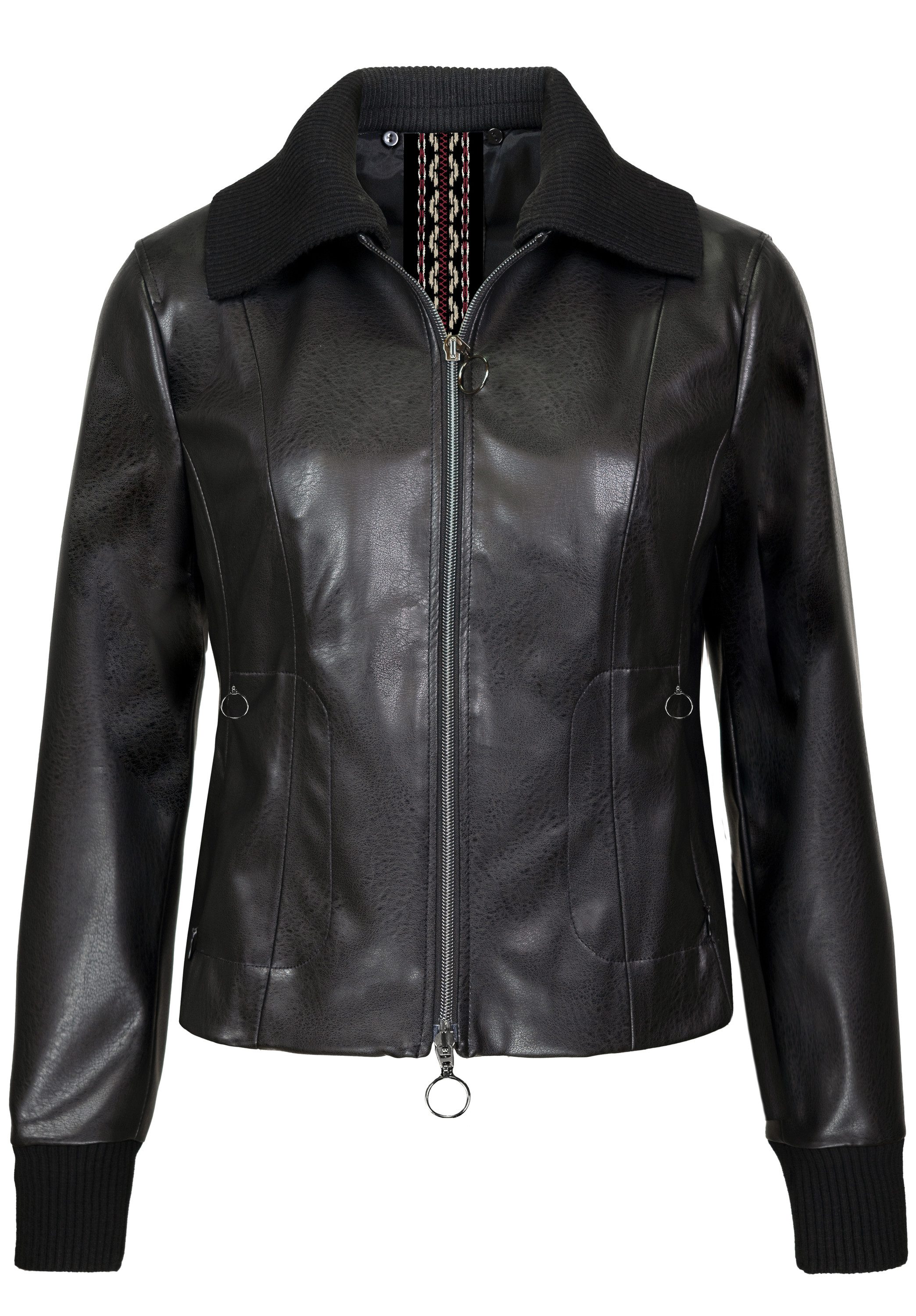 bianca Lederimitatjacke DEBBIE in angesagtem Schwarz, günstig online kaufen
